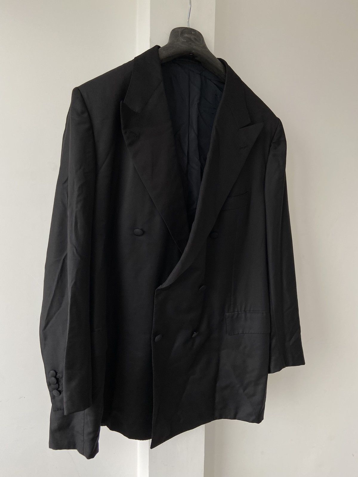 Kiton Kiton Double-Breasted Black Jacket Size 64 Size 54L - 2 Thumbnail