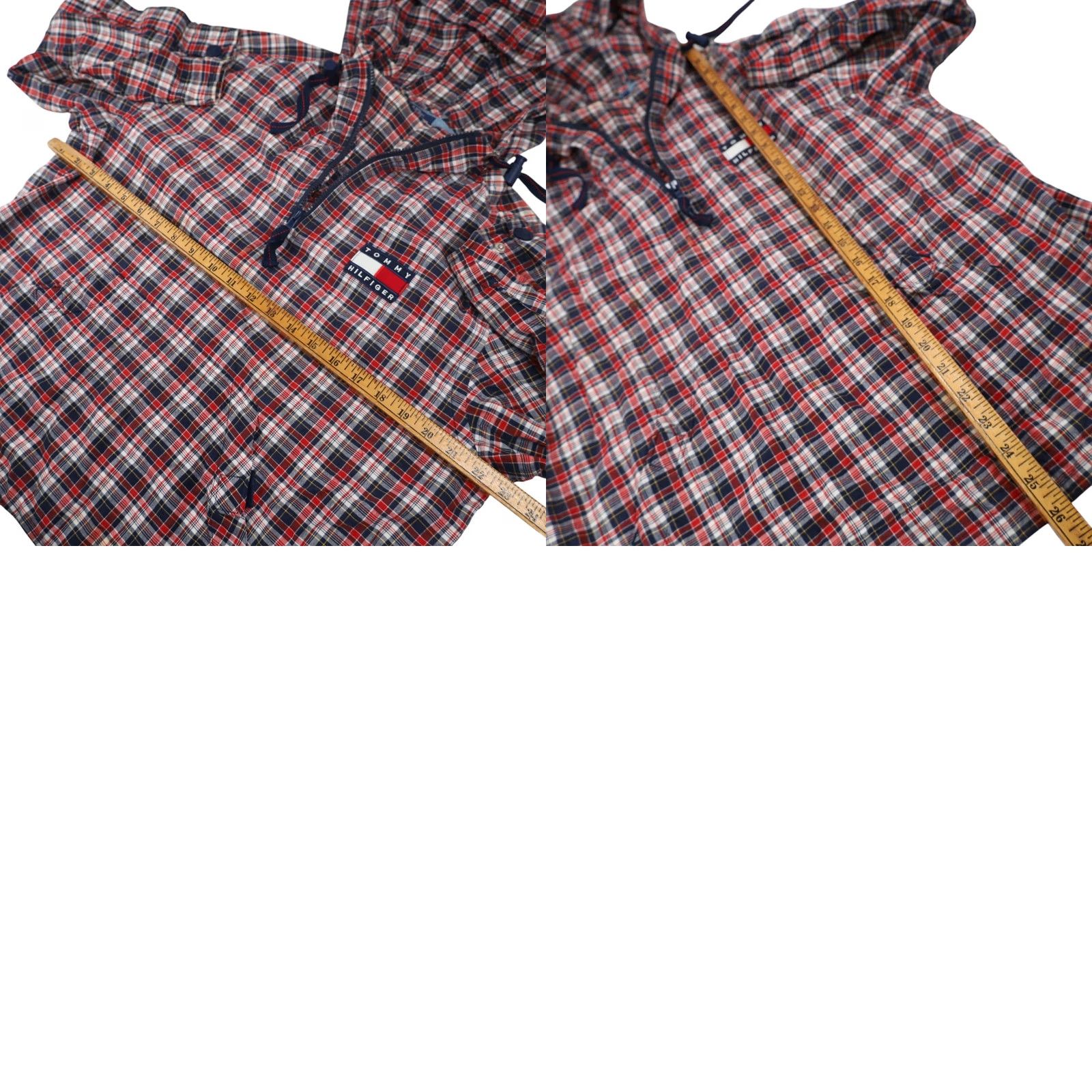 Tommy Hilfiger VINTAGE 90S Tommy Hilfiger Plaid Pullover Hoodie Mens M Red Logo Patch Hoodie Size US M / EU 48-50 / 2 - 8 Thumbnail