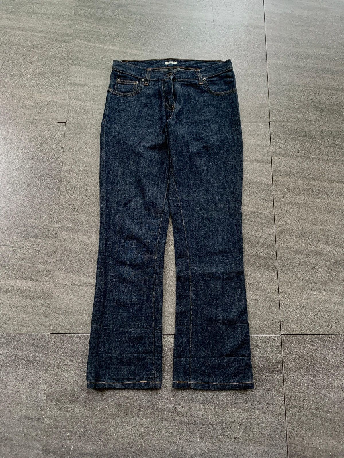 Miu Miu 2000s Flared Indigo Denim Jeans Size US 27 - 1 Thumbnail
