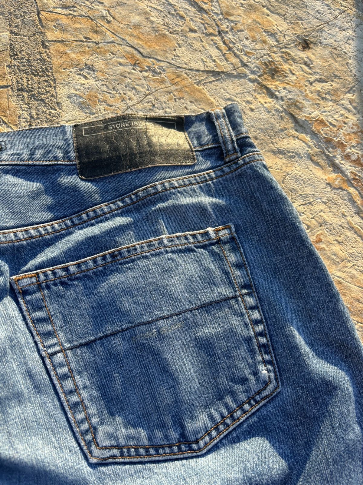 Japanese Brand × Stone Island × Vintage 90s Vintage Stone Island Jeans Denim Pants Rare S.I Wideleg Size US 38 / EU 54 - 5 Thumbnail