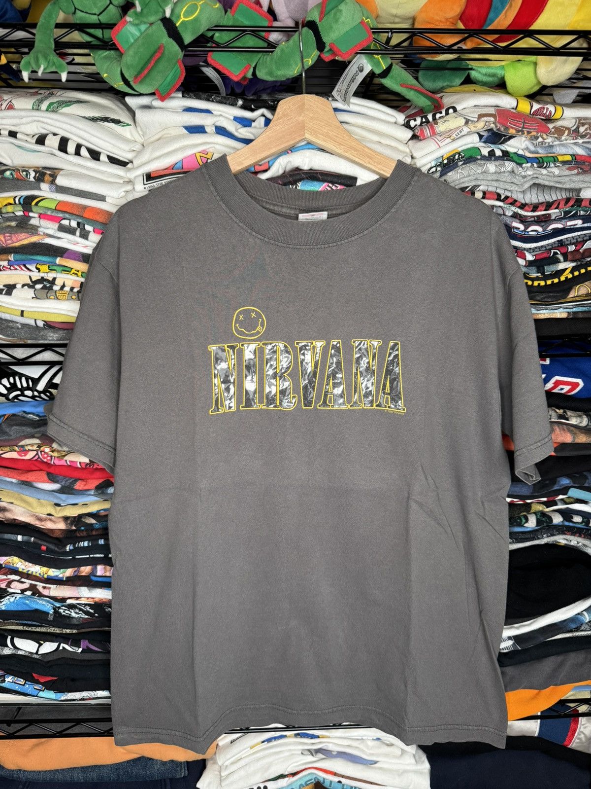 Band Tees Vintage 90s 1997 Nirvana Logo T-Shirt Band Tee Kurt Cobain Size US M / EU 48-50 / 2 - 1 Thumbnail