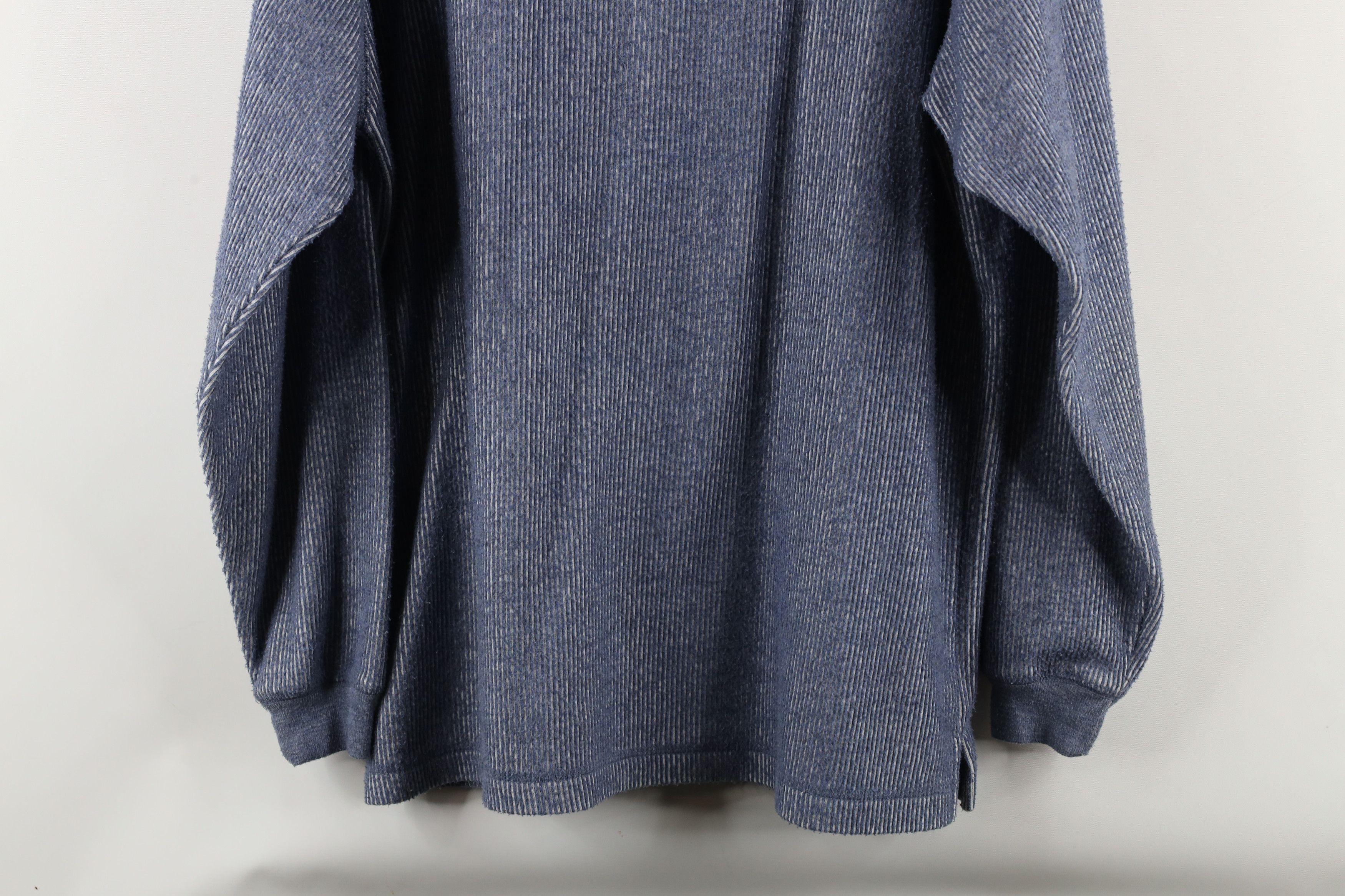 Vintage Vintage 90s Streetwear Fleece Ribbed Knit Long Sleeve Polo Size US M / EU 48-50 / 2 - 11 Thumbnail