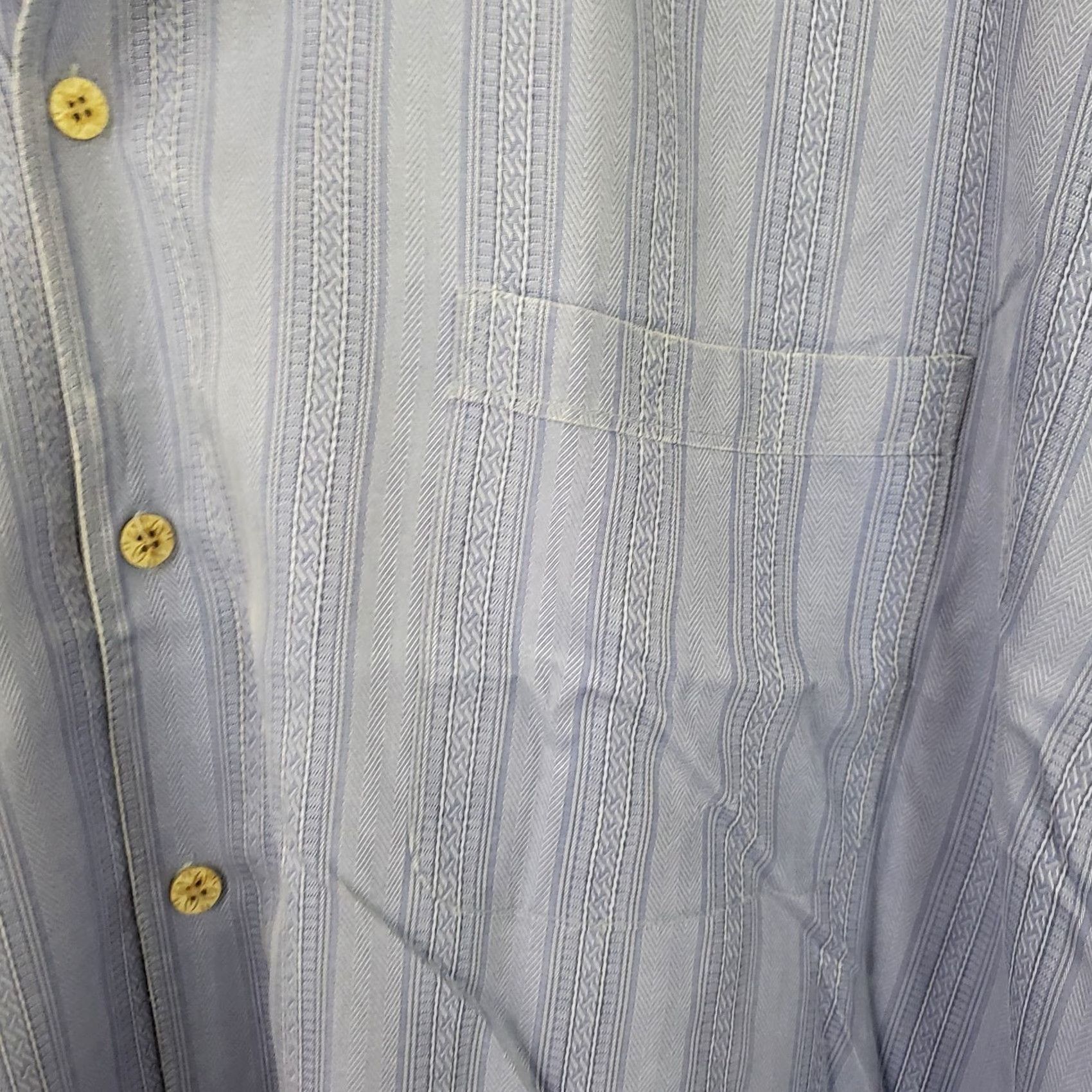 Tommy Bahama Tommy Bahama Silk Button-Down Camp Shirt Blue 2XL Men's Relaxed Regular Short Sleeve Button-Up Size US XXL / EU 58 / 5 - 4 Thumbnail