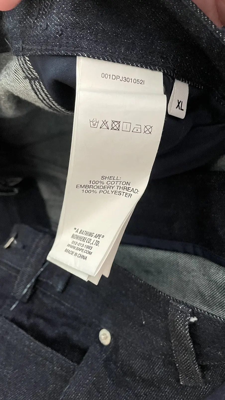 Bape Camo Patch Denim Double Knee Work Pants Size US 33 - 9 Thumbnail