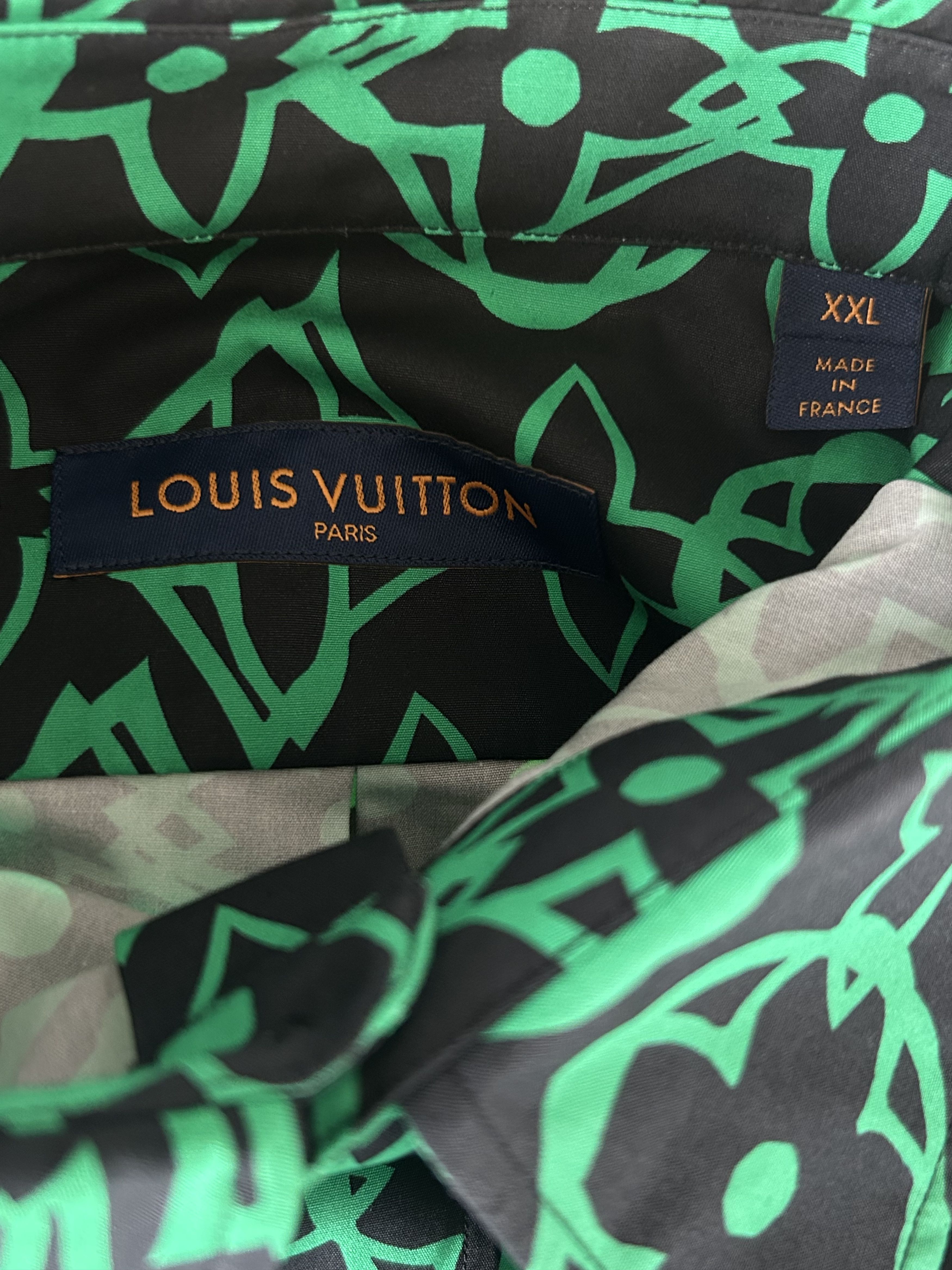 Louis Vuitton Louis Vuitton Green & Black Monogram Shirt Size US XXL / EU 58 / 5 - 3 Thumbnail