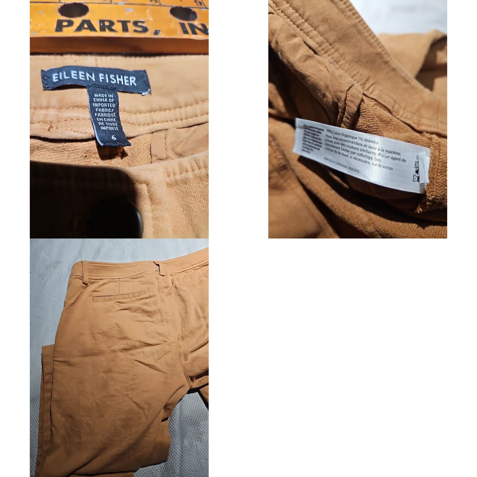 Eileen Fisher VINTAGE Eileen Fisher Jeans Womens Size 6 Beige Pants Denim Organic Cotton Straight Size 28" / US 6 / IT 42 - 9 Thumbnail