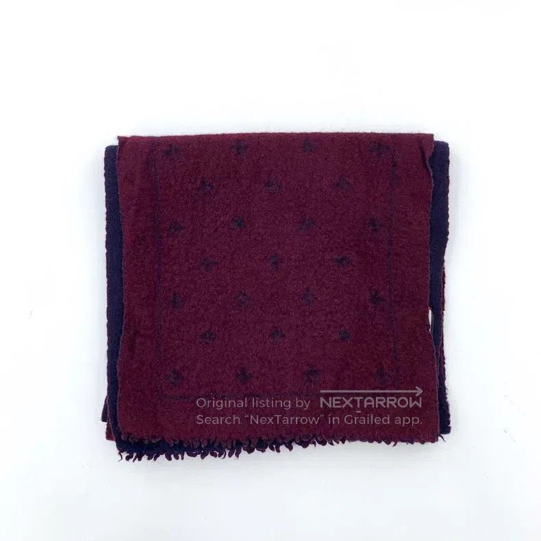 Gucci Gucci Burgundy bee full-print woollen scarf Size ONE SIZE - 1 Thumbnail