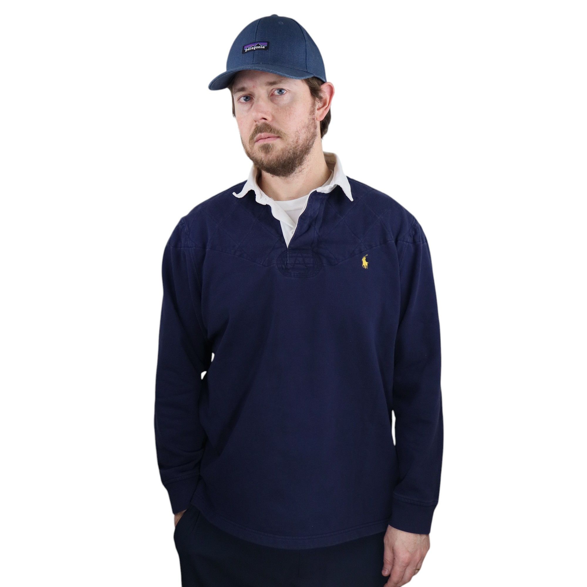 Polo Ralph Lauren × Ralph Lauren × Vintage Vintage 90s Polo Ralph Lauren Rugby Padded Shoulders Shirt Size US XL / EU 56 / 4 - 1 Thumbnail