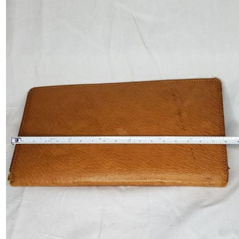 Other Brown Tall Bi-Fold Leather Wallet Coin Purse/Memorandum Slot Size ONE SIZE - 6 Thumbnail