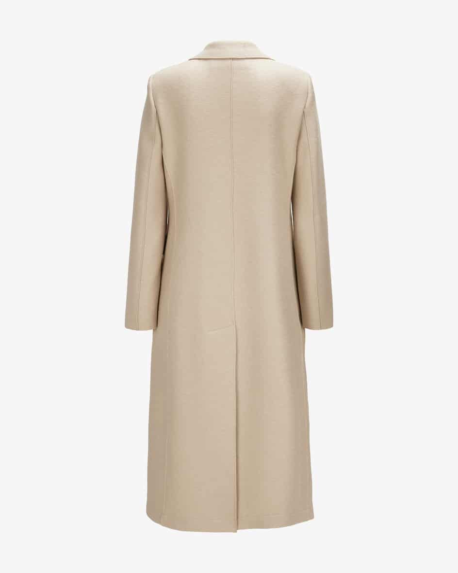 Harris Wharf London o1s22i1n1024 Single-Breasted Pressed Wool Coat in Neutro Size S / US 4 / IT 40 - 2 Thumbnail