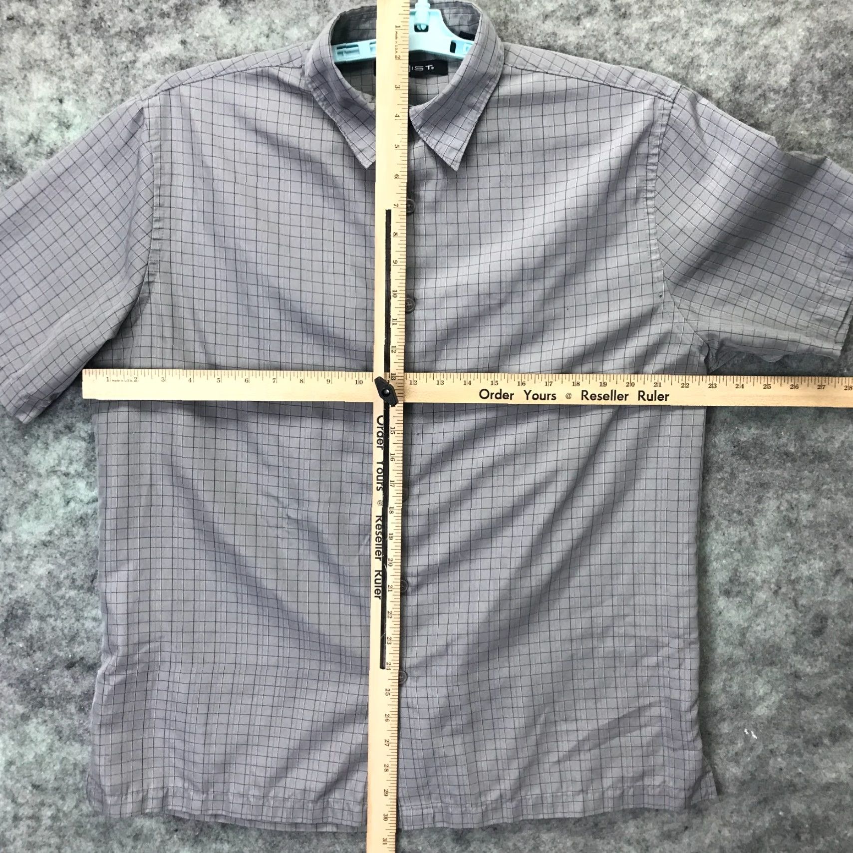 Vintage Axist Shirt Mens L Grey Button Up Short Sleeve Cross-Hatch Camp Size US L / EU 52-54 / 3 - 6 Thumbnail