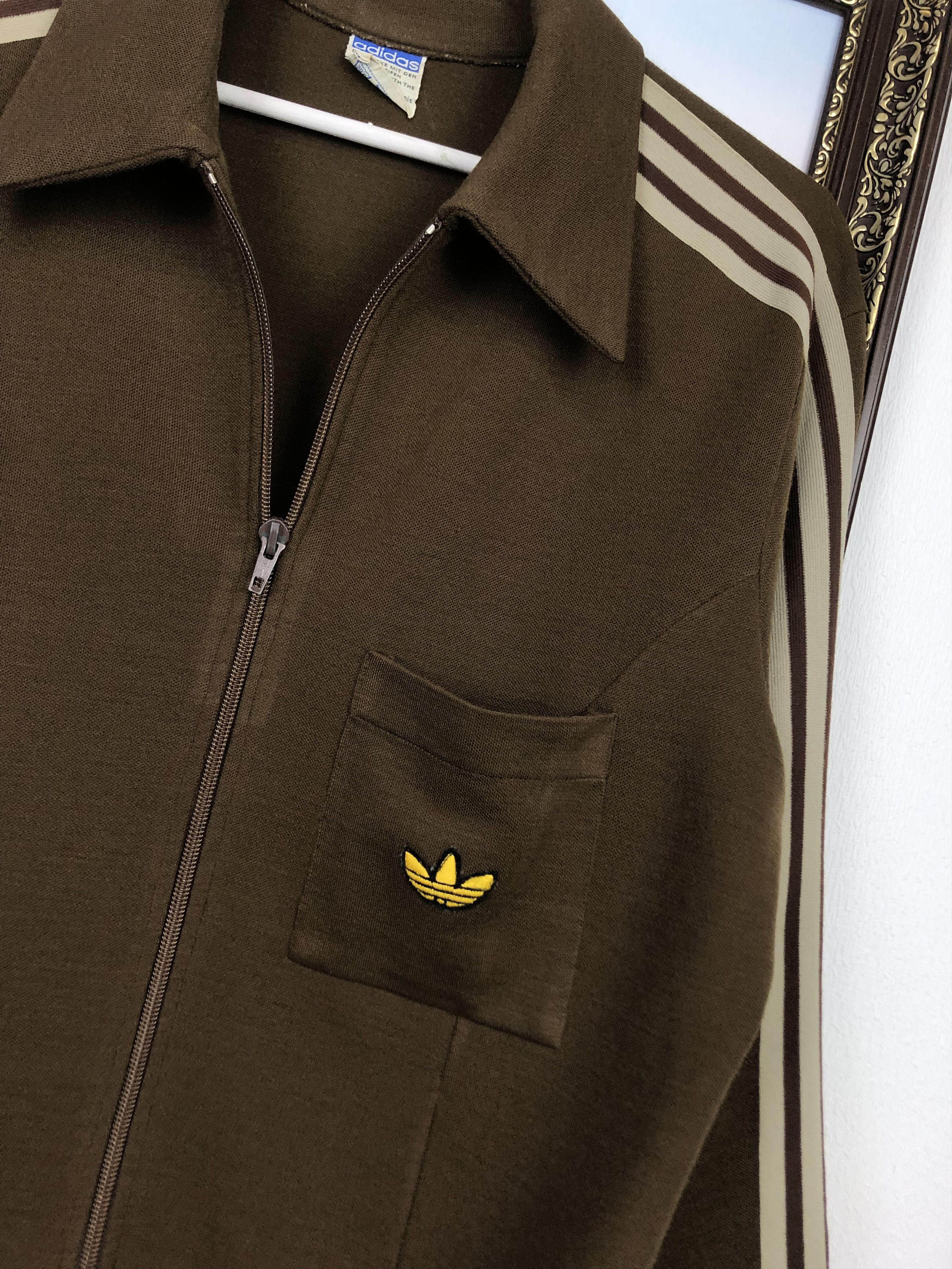 Adidas Vintage 80's Adidas Schwahn West Germany Jacket Brown Track Size US M / EU 48-50 / 2 - 5 Thumbnail