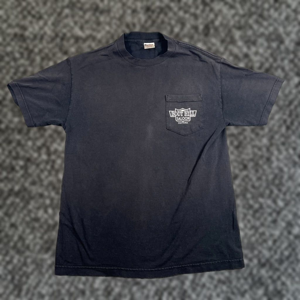 Vintage VINTAGE Murina Biker T-Shirt Men Medium Gray 2000s Motorcycle Eagle USA Saloon Size US M / EU 48-50 / 2 - 1 Thumbnail