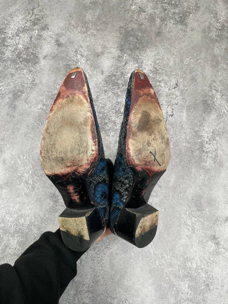 Jeffery West Jeffery West Men Leather Chelsea Boots Black Blue Size US 9 / EU 42 - 7 Thumbnail