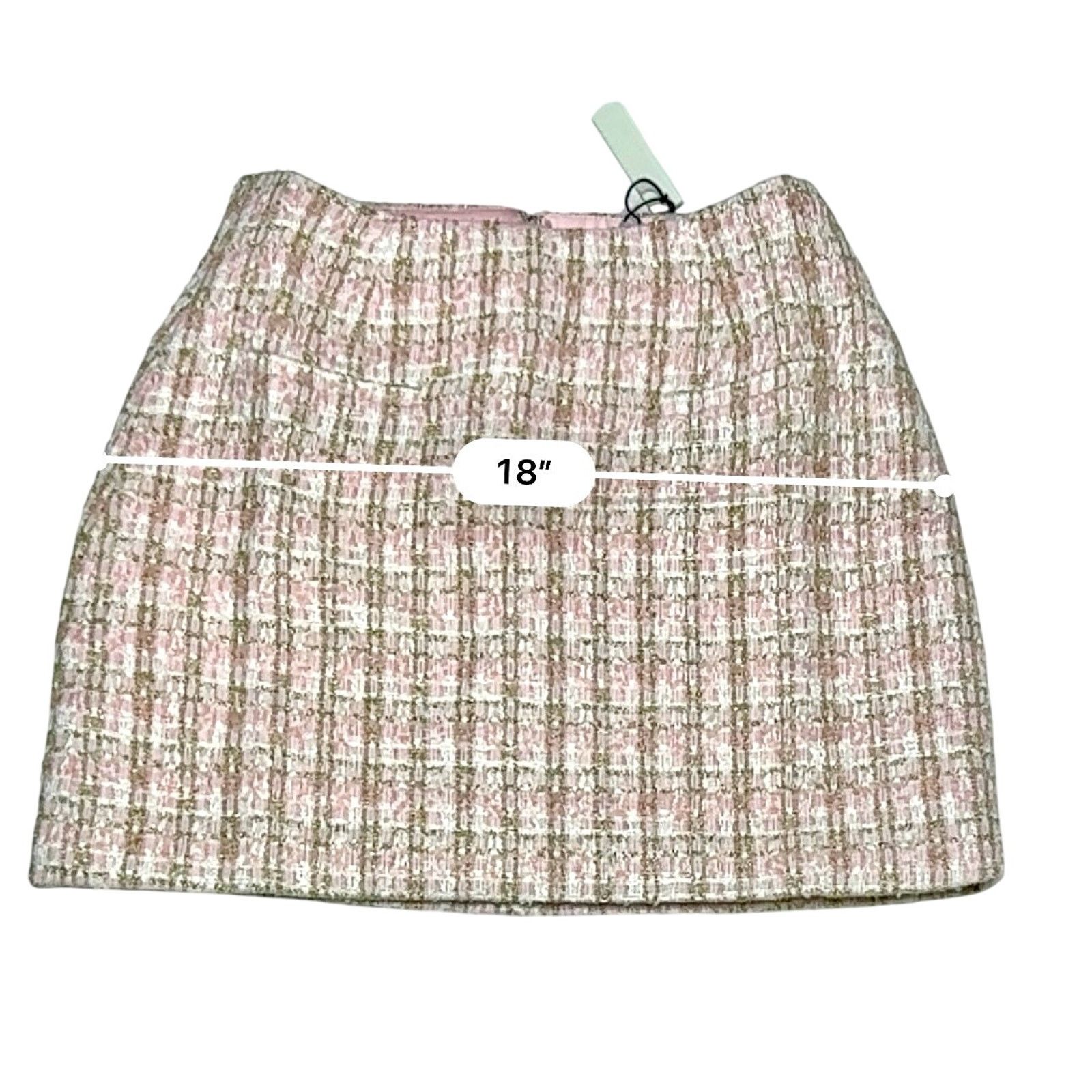 Other Rumored + Revolve Coco Mini Skirt SMALL Tweed Pink Cottage Size 26" / US 2 / IT 38 - 5 Thumbnail