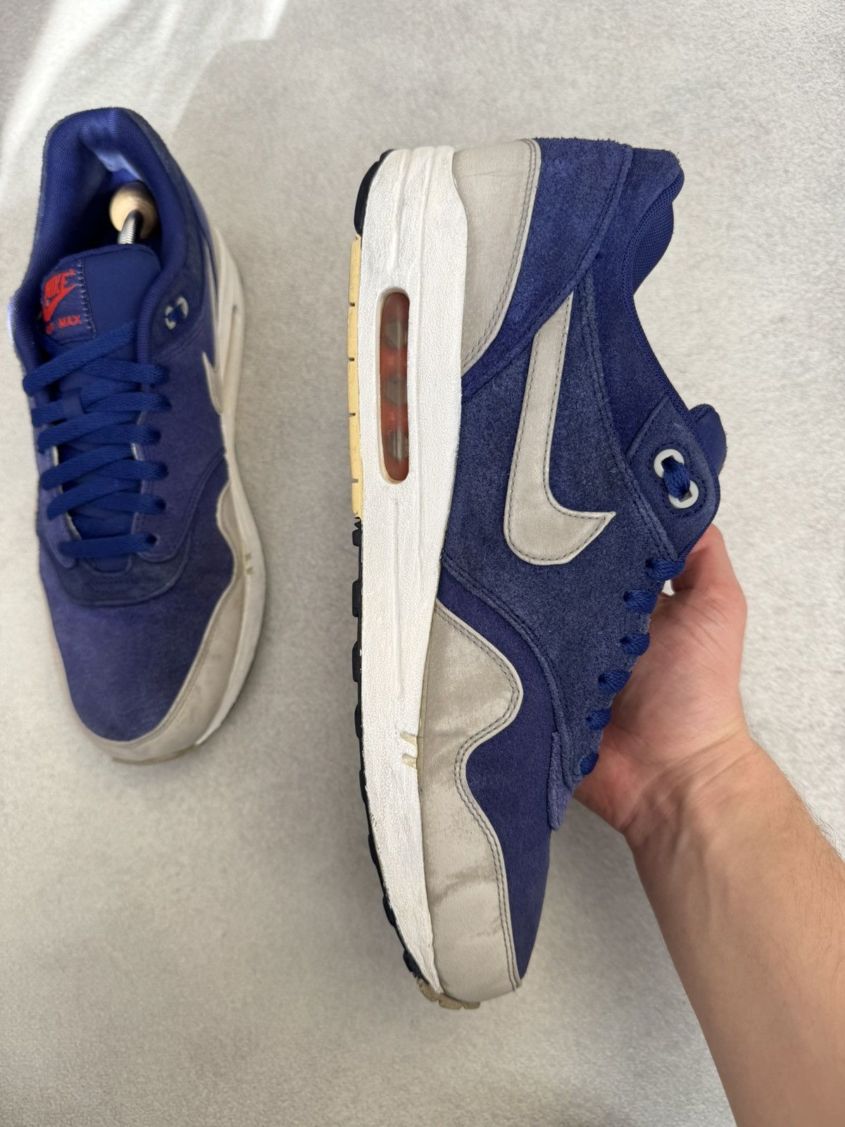 Nike Nike Air Max 1 Premium Deep Royal Granite US12 512033-408 Size US 12 / EU 45 - 10 Thumbnail