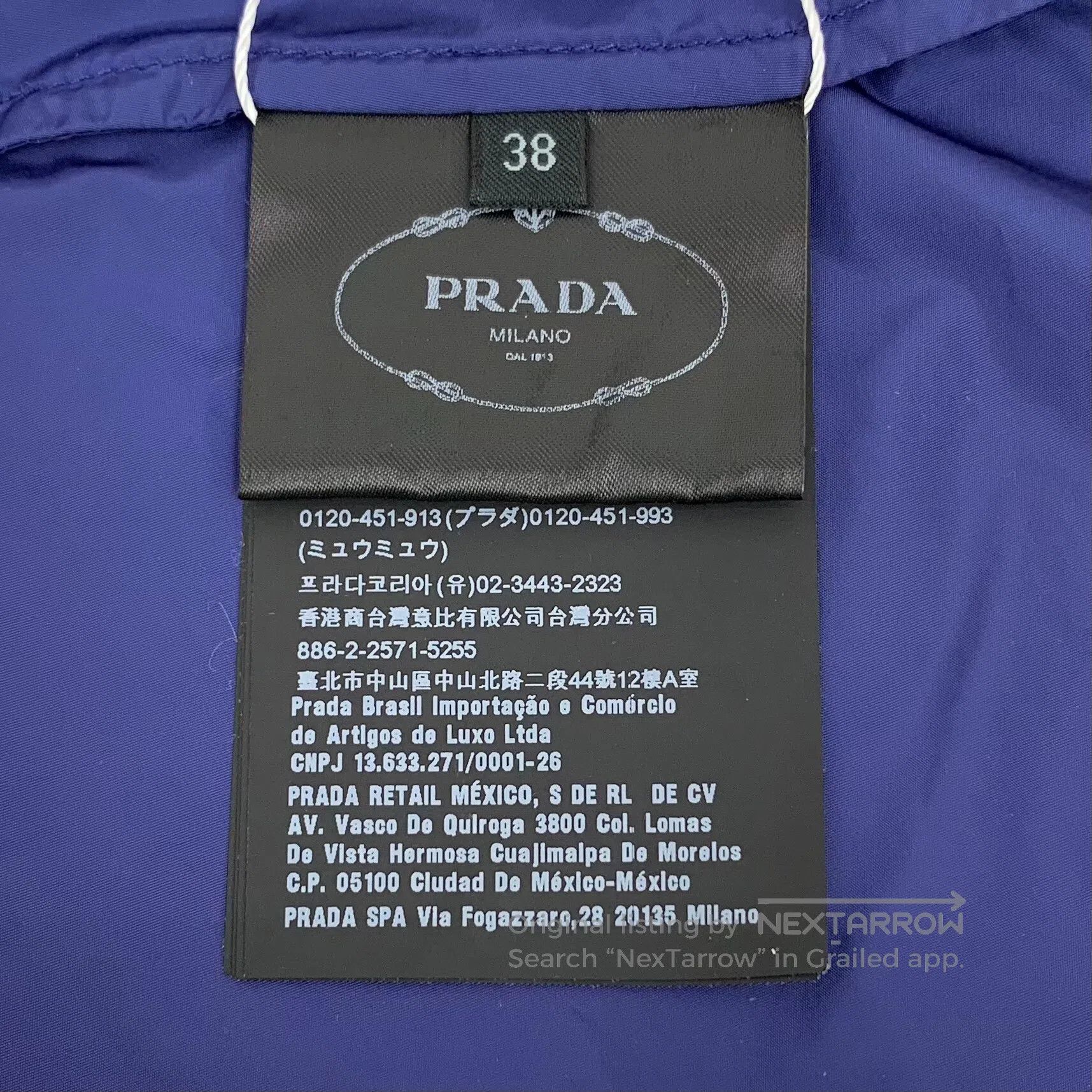 Prada Prada Dark blue triangle logo hooded zip long sleeve jacke Size US M / EU 48-50 / 2 - 8 Thumbnail