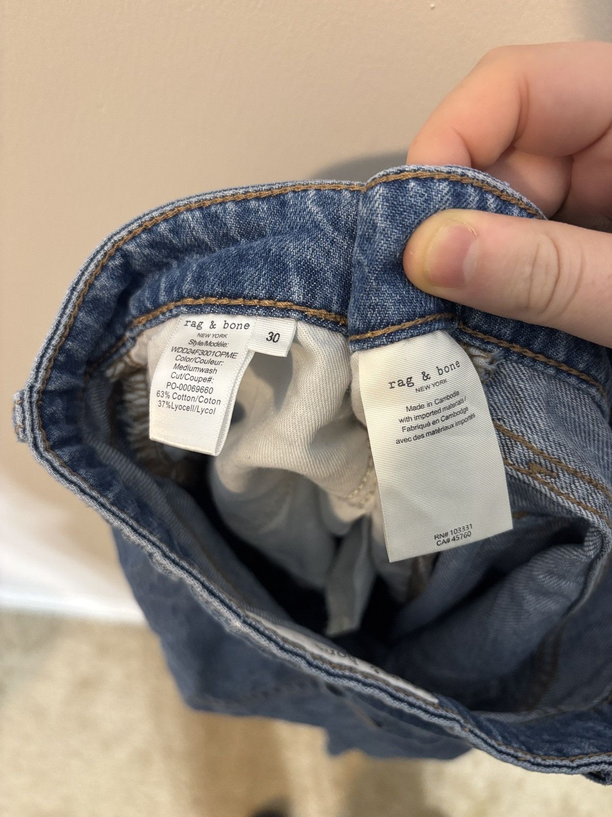 Rag & Bone Rag & Bone Lori Mid Rise Crop Jeans Size 30 Size 33" - 4 Thumbnail