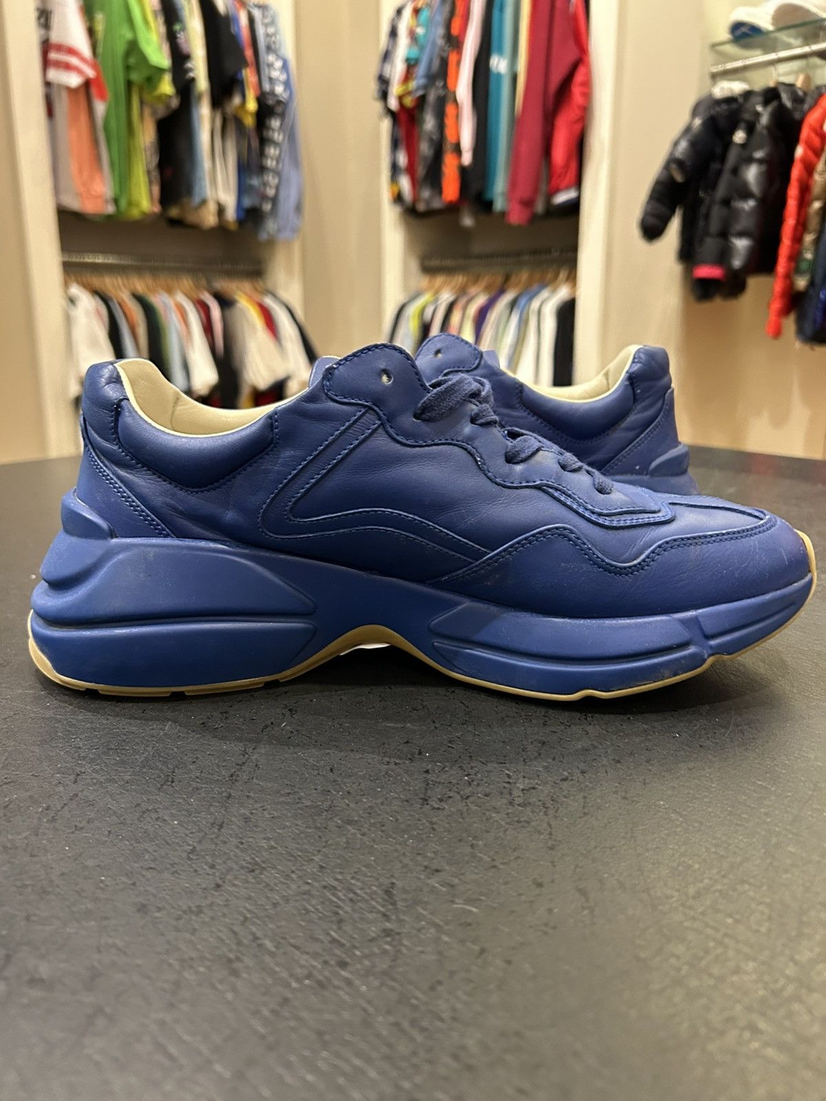 Gucci Gucci Rython Blue Print Sneaker Size US 8 / EU 41 - 4 Thumbnail