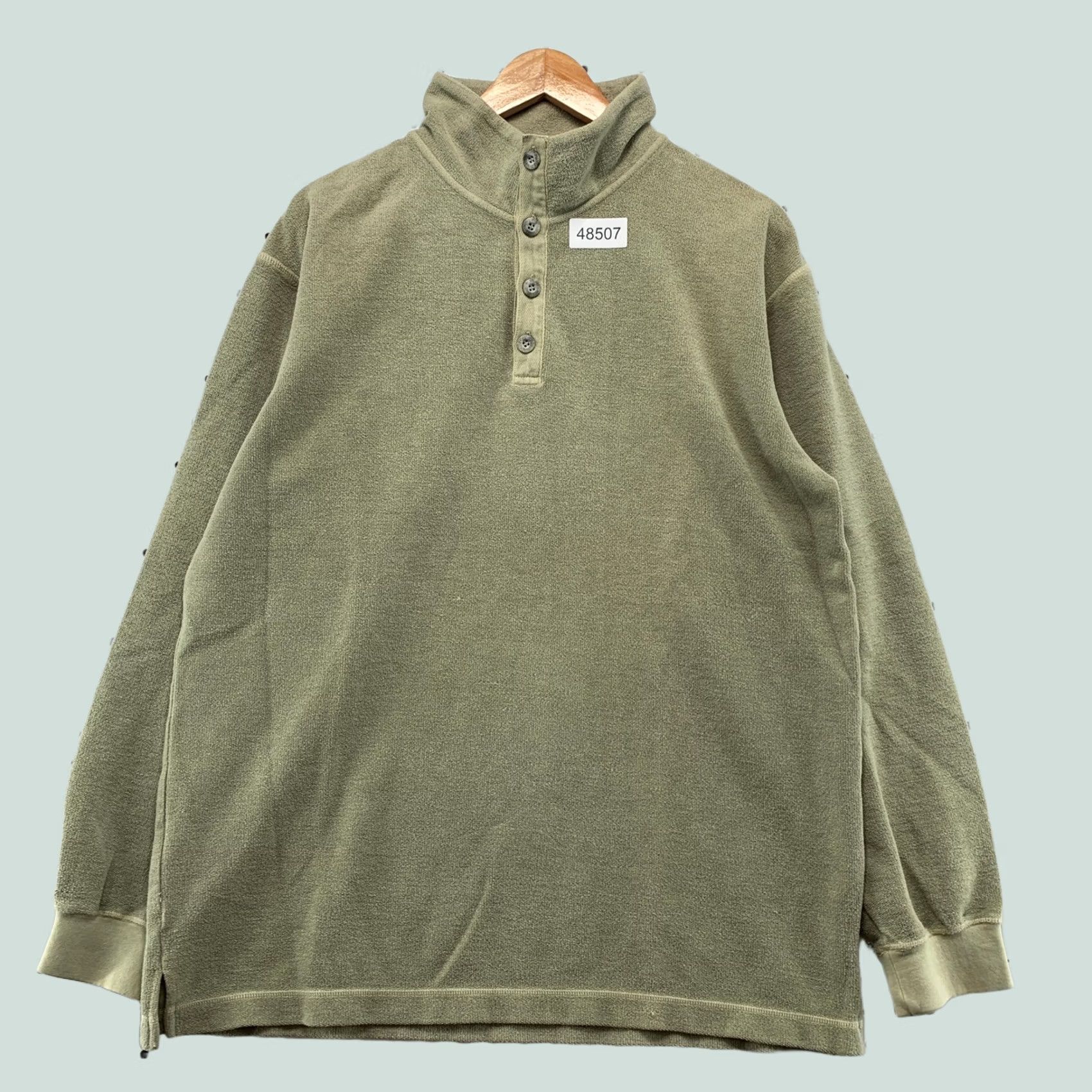 The Territory Ahead VINTAGE The Territory Ahead Green Fleece Pullover Mock Quarter Button 90s Mens L Size US L / EU 52-54 / 3 - 1 Thumbnail