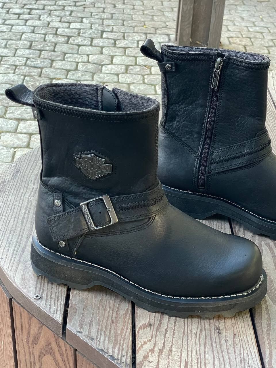 Harley Davidson Harley Davidson Richton Leather Strap Black Boots Size US 7 / EU 40 - 6 Thumbnail