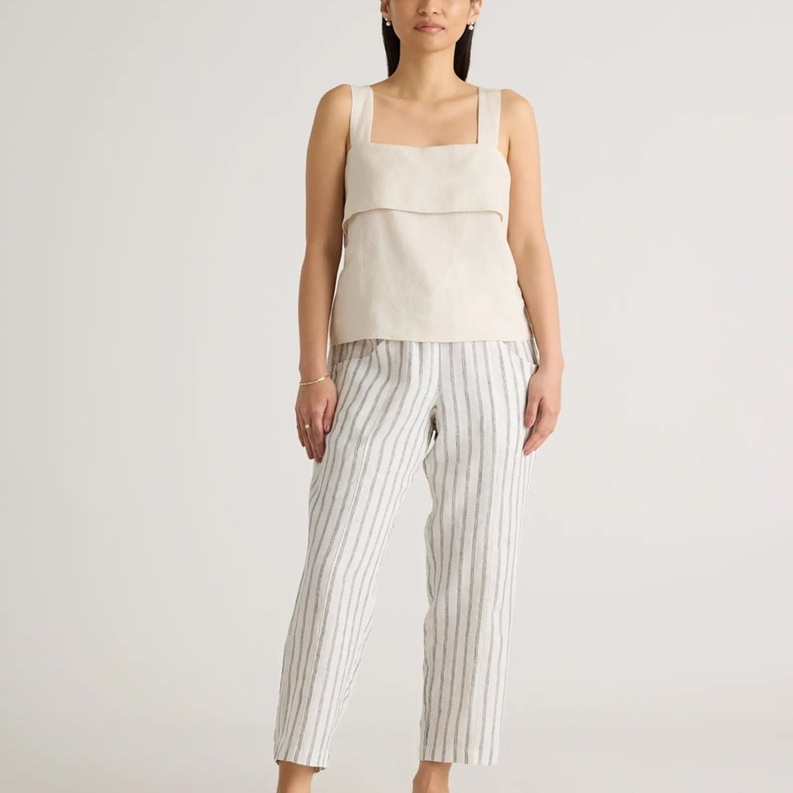 Quince Quince 100% European Linen Tapered Ankle Pants Women’s XL Size 38" / US 16 / IT 52 - 1 Thumbnail
