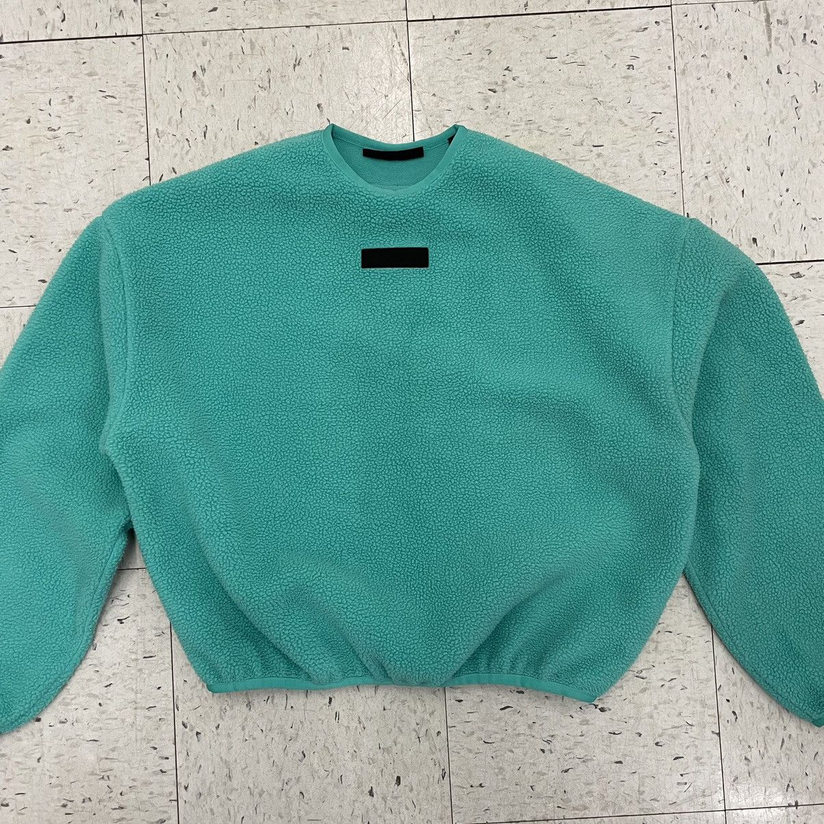 Essentials × Fear of God Polar Fleece Crewneck Sweatshirt Oversized Seafoam Size US S / EU 44-46 / 1 - 1 Thumbnail