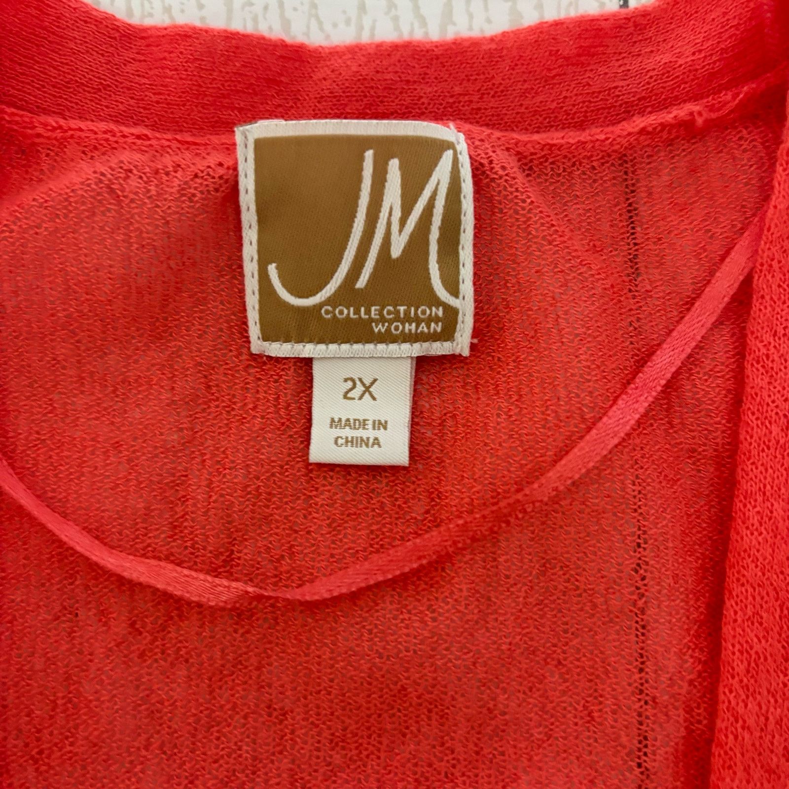 Other JM Collection Coral Orange Sweater and Tank Set Size 2X Size XXL / US 16-18 / IT 52-54 - 8 Thumbnail