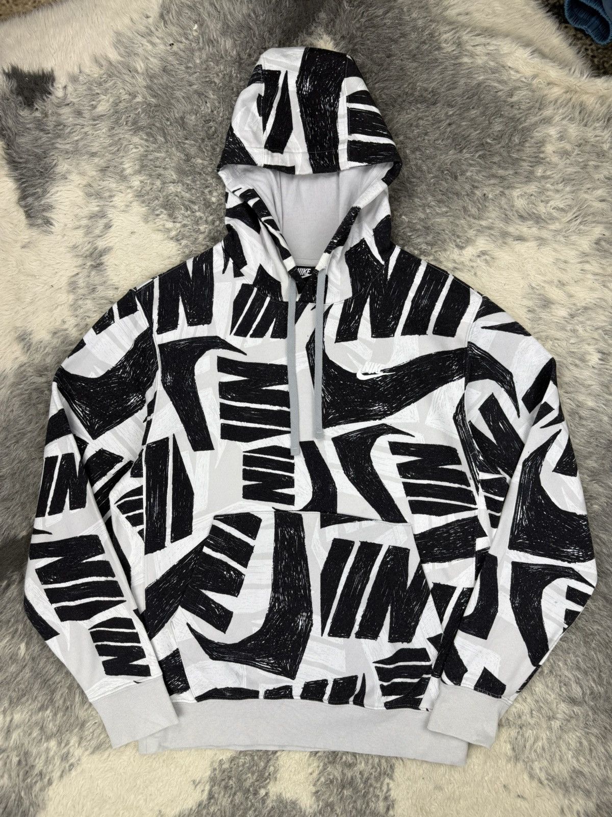 Nike NIKE AOP Swoosh Logo Crayon Style Streetwear Hoodie Size US S / EU 44-46 / 1 - 2 Thumbnail