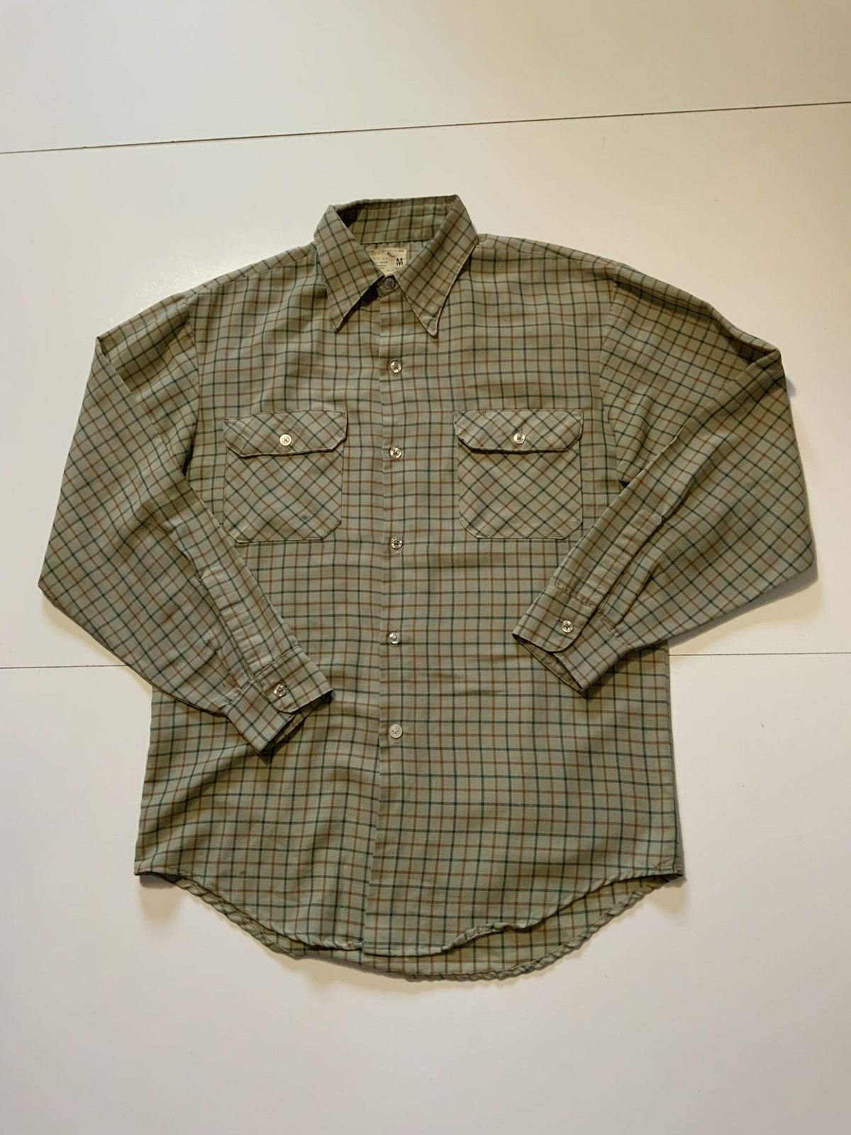 Vintage VTG 60s 70s JCPenney Big Mac 50/50 Plaid Button Work Shirt Size US M / EU 48-50 / 2 - 1 Thumbnail