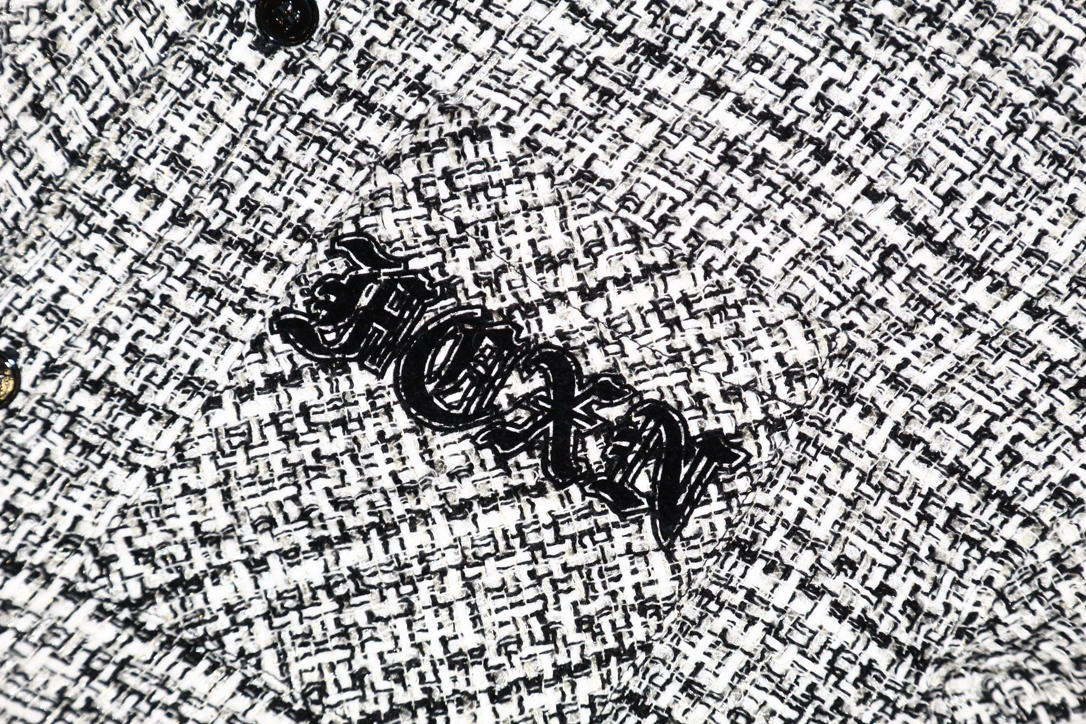 Faith Connexion Faith Connexion Black and White Logo Tweed Oversized Shirt Size US S / EU 44-46 / 1 - 6 Thumbnail