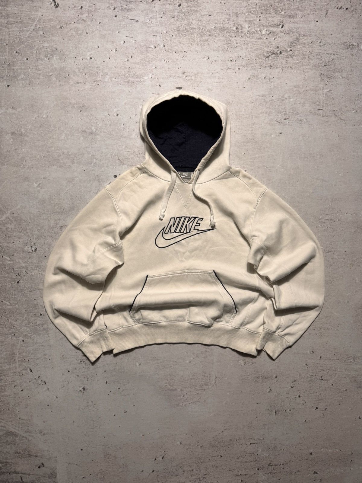 Nike × Vintage NIKE VINTAGE CENTER LOGO OVERSIZE BOXY HOODIE Size US S / EU 44-46 / 1 - 1 Thumbnail