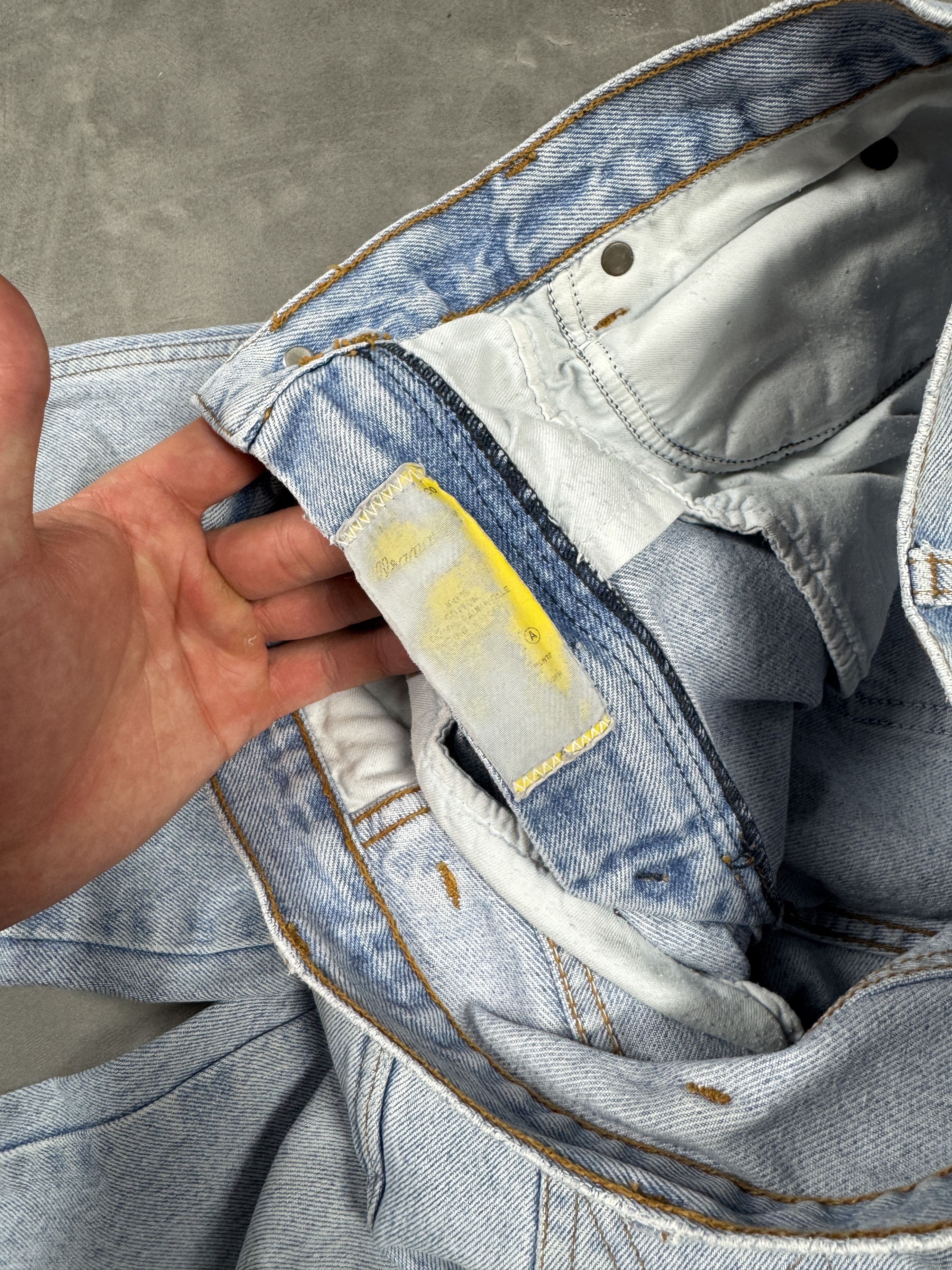 Vintage × Wrangler Vintage Wrangler washed faded denim babyblue 90s baggy Size US 32 / EU 48 - 9 Thumbnail