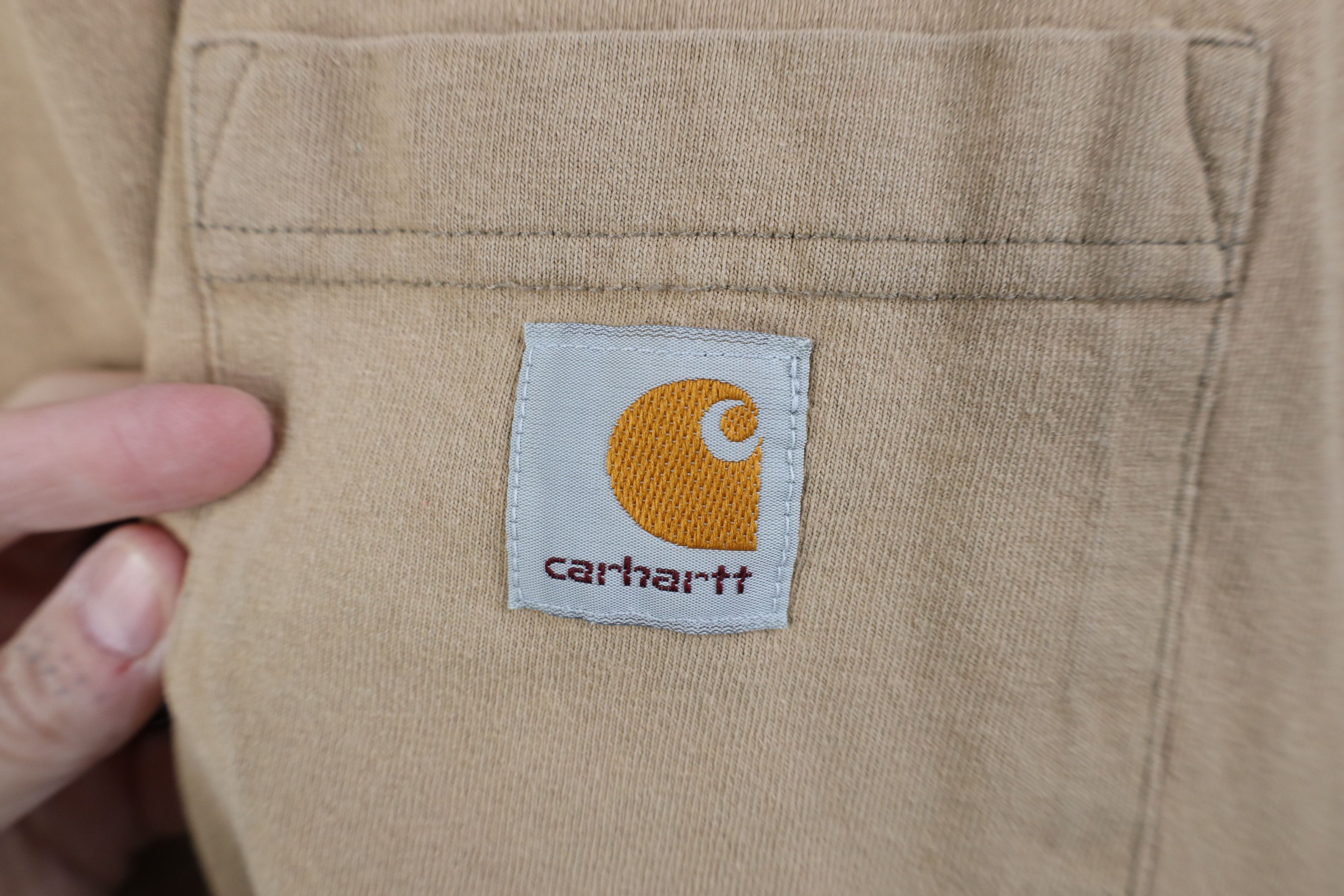 Carhartt Vintage Y2K Carhartt Pocket T-Shirt Beige Khaki Tan Size US XXL / EU 58 / 5 - 4 Thumbnail