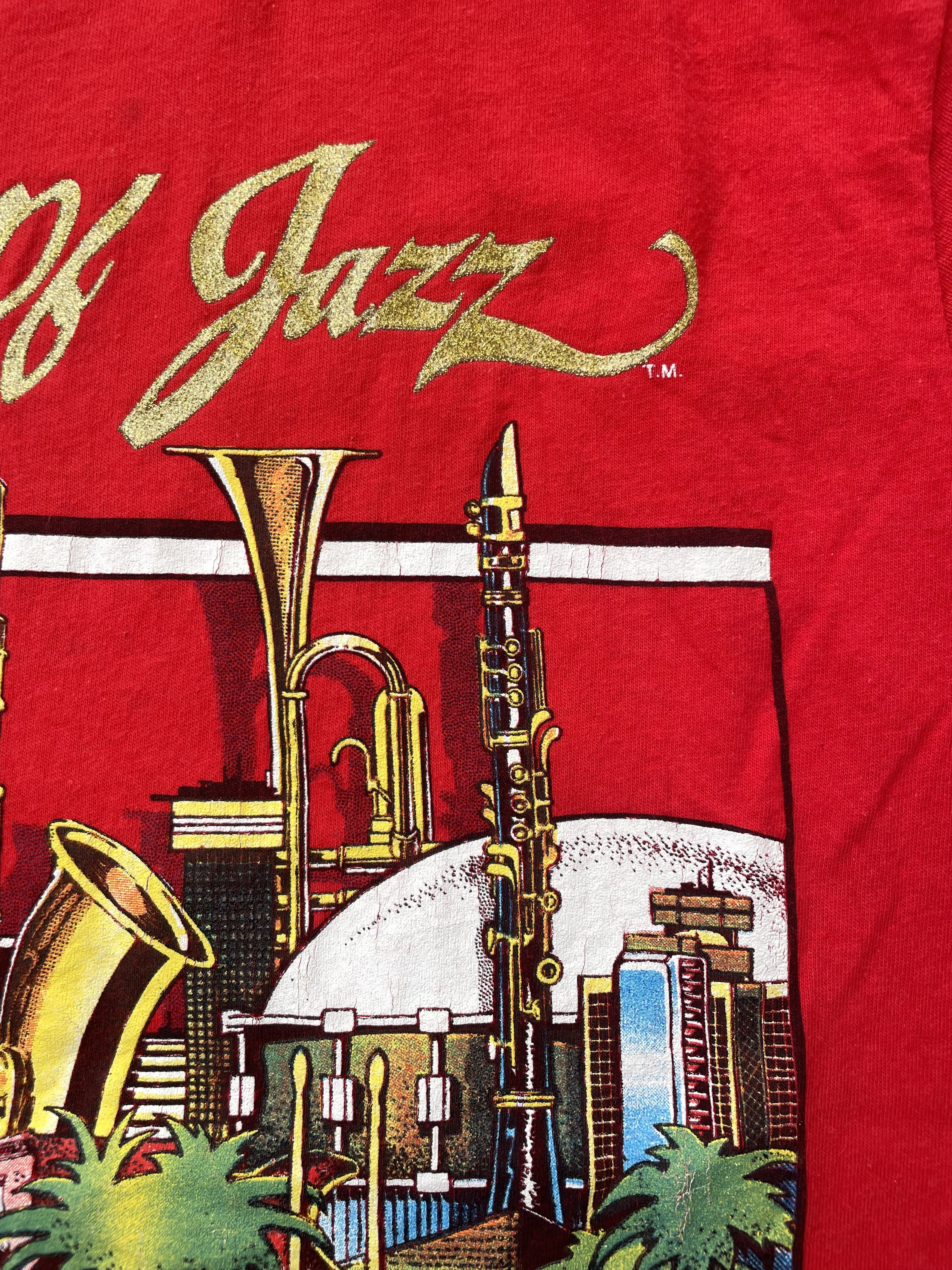 Vintage 80s City Of New Orleans Jazz Music T-Shirt Single Stitch Size US L / EU 52-54 / 3 - 8 Thumbnail