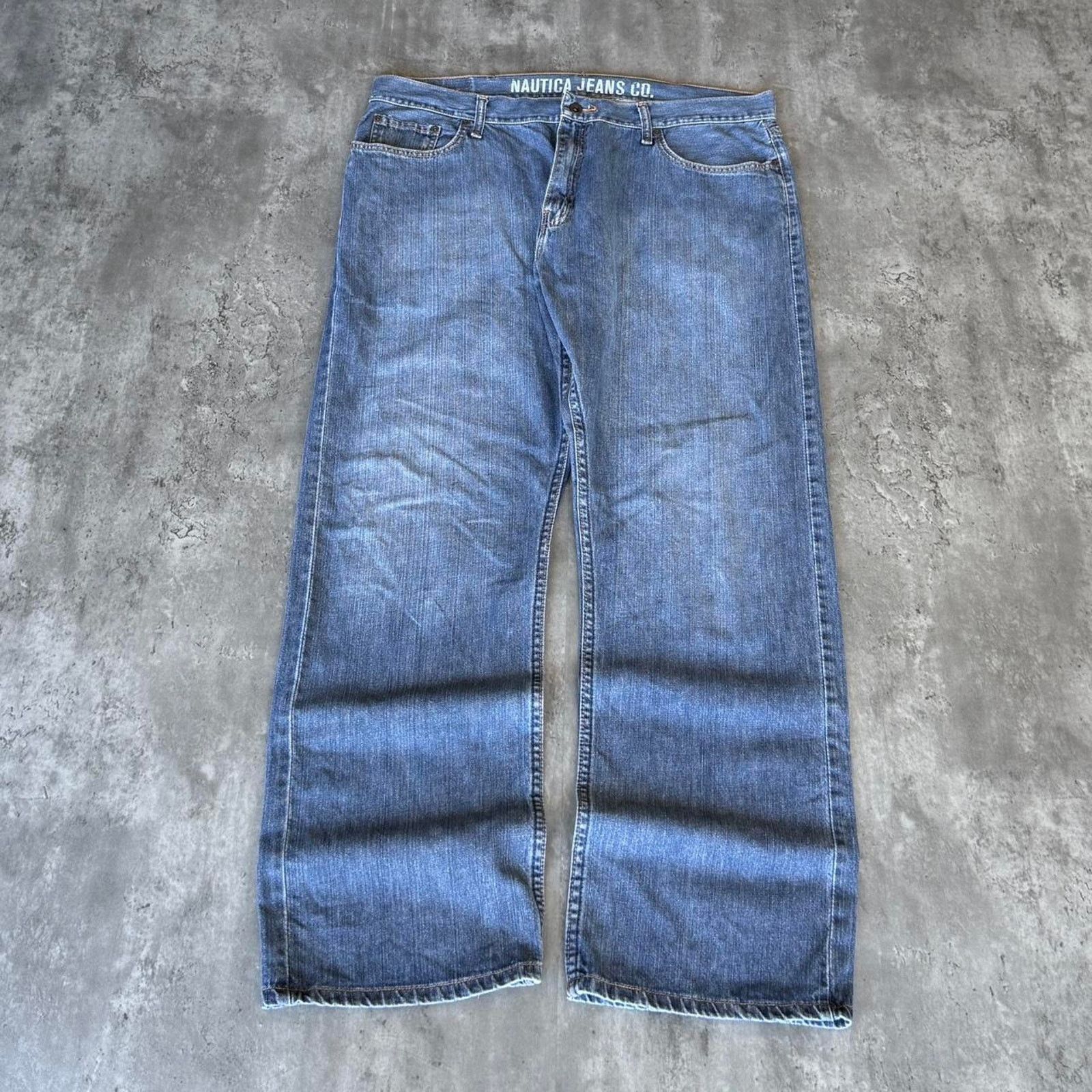 Nautica × Vintage Vintage Y2K Nautica Baggy Embroidered Denim Jeans Size US 40 / EU 56 - 2 Thumbnail