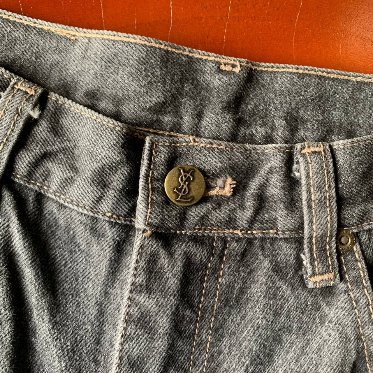 Yves Saint Laurent Vintage Yves Saint Laurent YSL Dark Grey Denim Jeans Pants Size US 32 / EU 48 - 8 Thumbnail