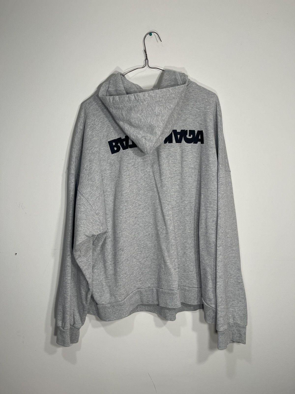 Balenciaga Balenciaga Grey flip over logo pullover hoodie Size US M / EU 48-50 / 2 - 2 Thumbnail