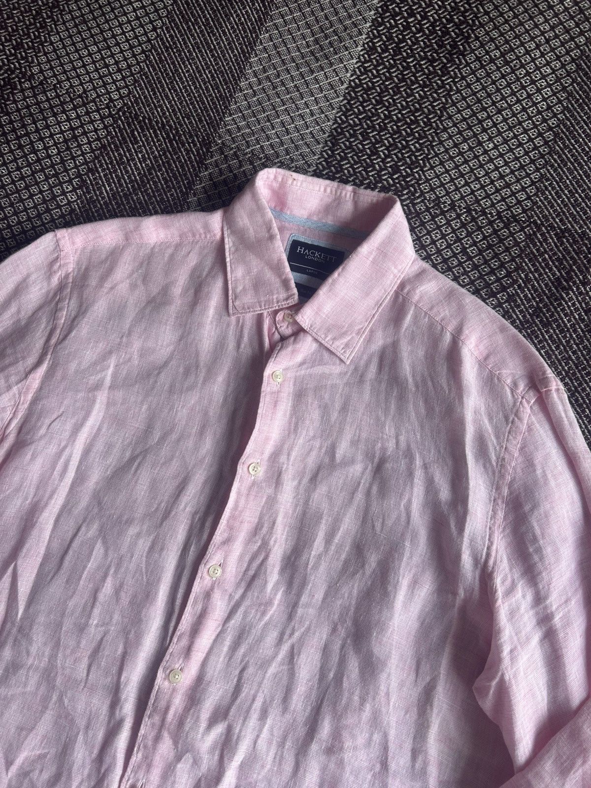 Hackett Hackett London 100% Linen Shirt Mens Solid Style Size Large Size US L / EU 52-54 / 3 - 5 Thumbnail
