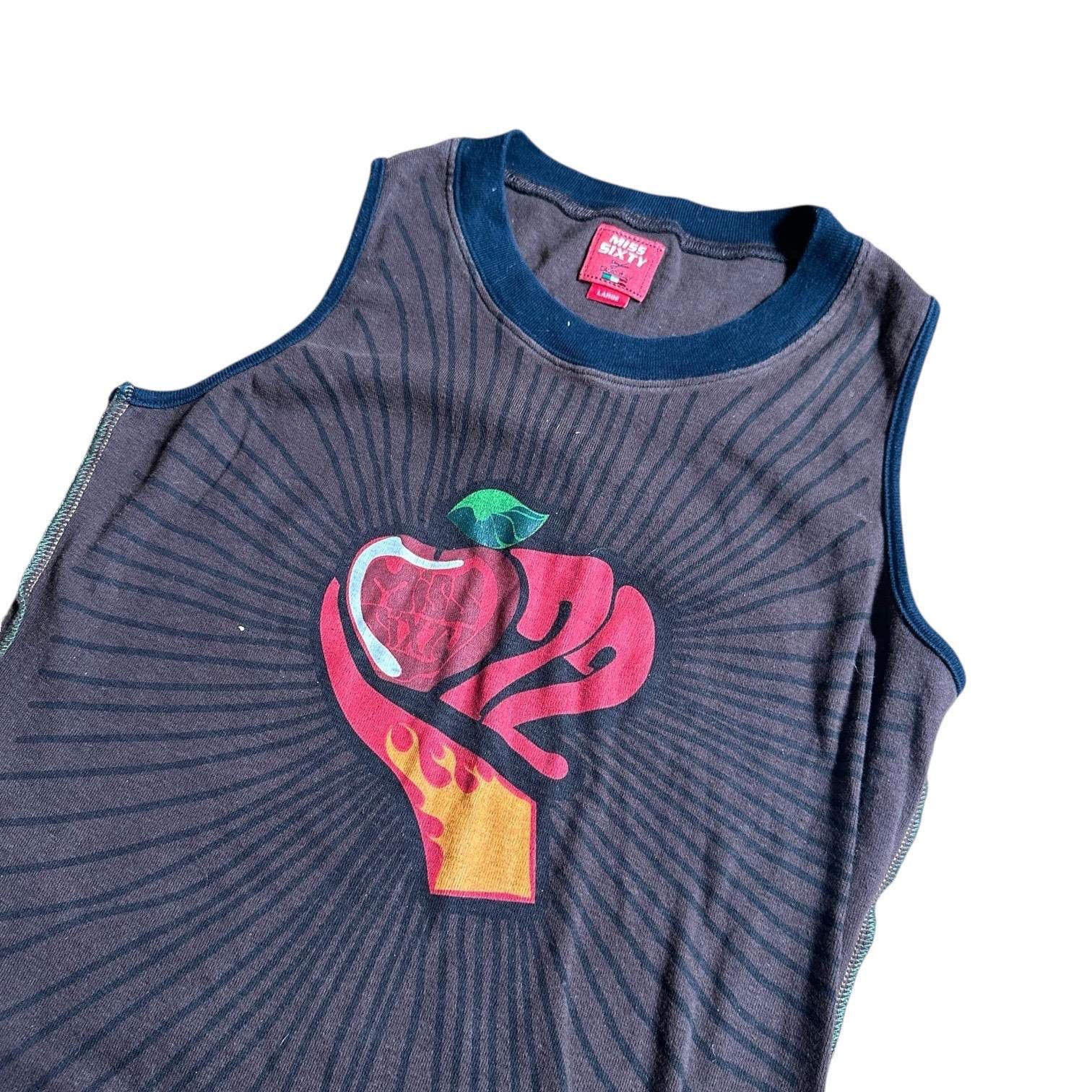 Miss Sixty The Miss Sixty Apple “72” Tank Top Size ONE SIZE - 2 Thumbnail