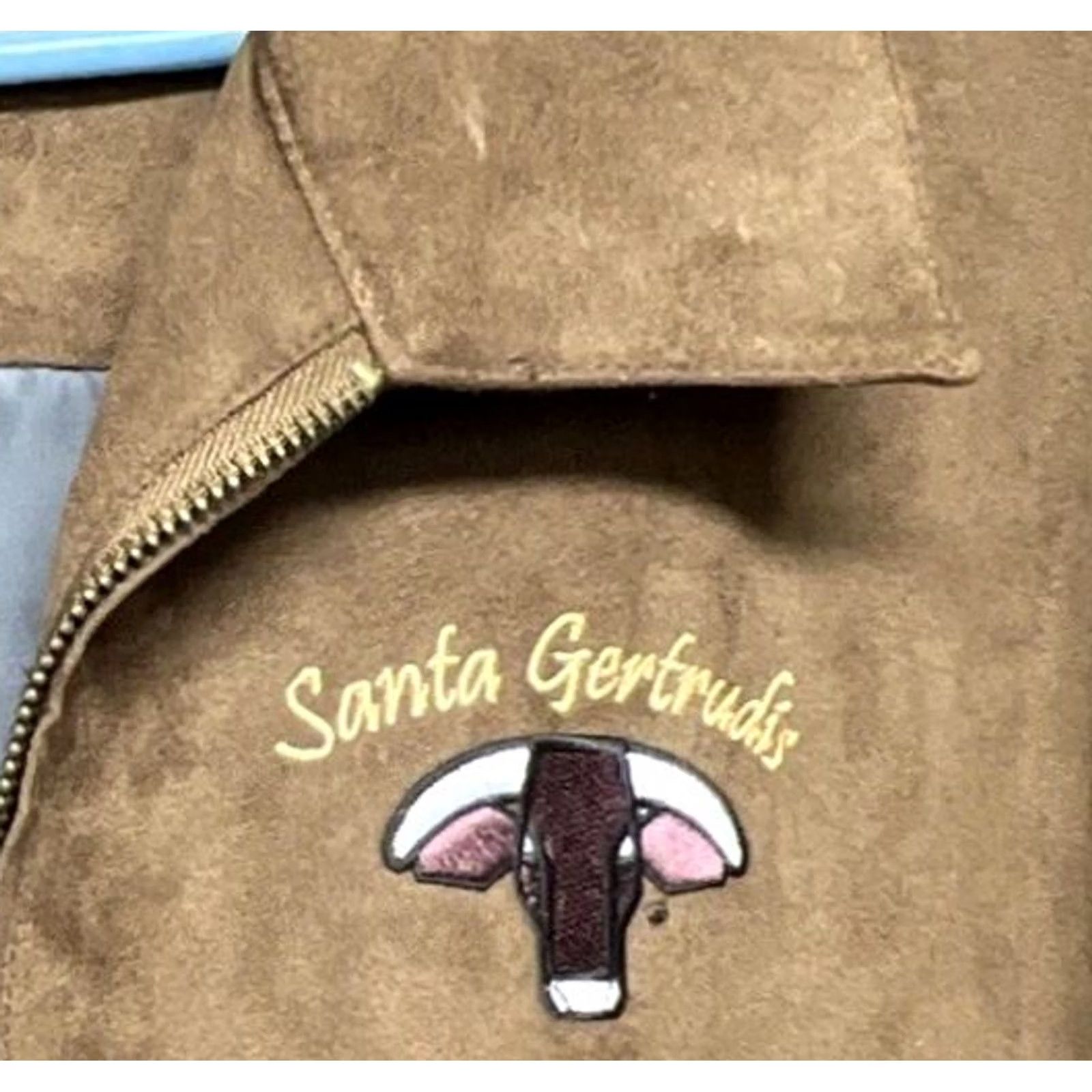 Vintage Y2K 90s-00s Cattle Ranch Jacket Brown Suede Look Zip Front Western Workwear S Mens Size US S / EU 44-46 / 1 - 4 Thumbnail