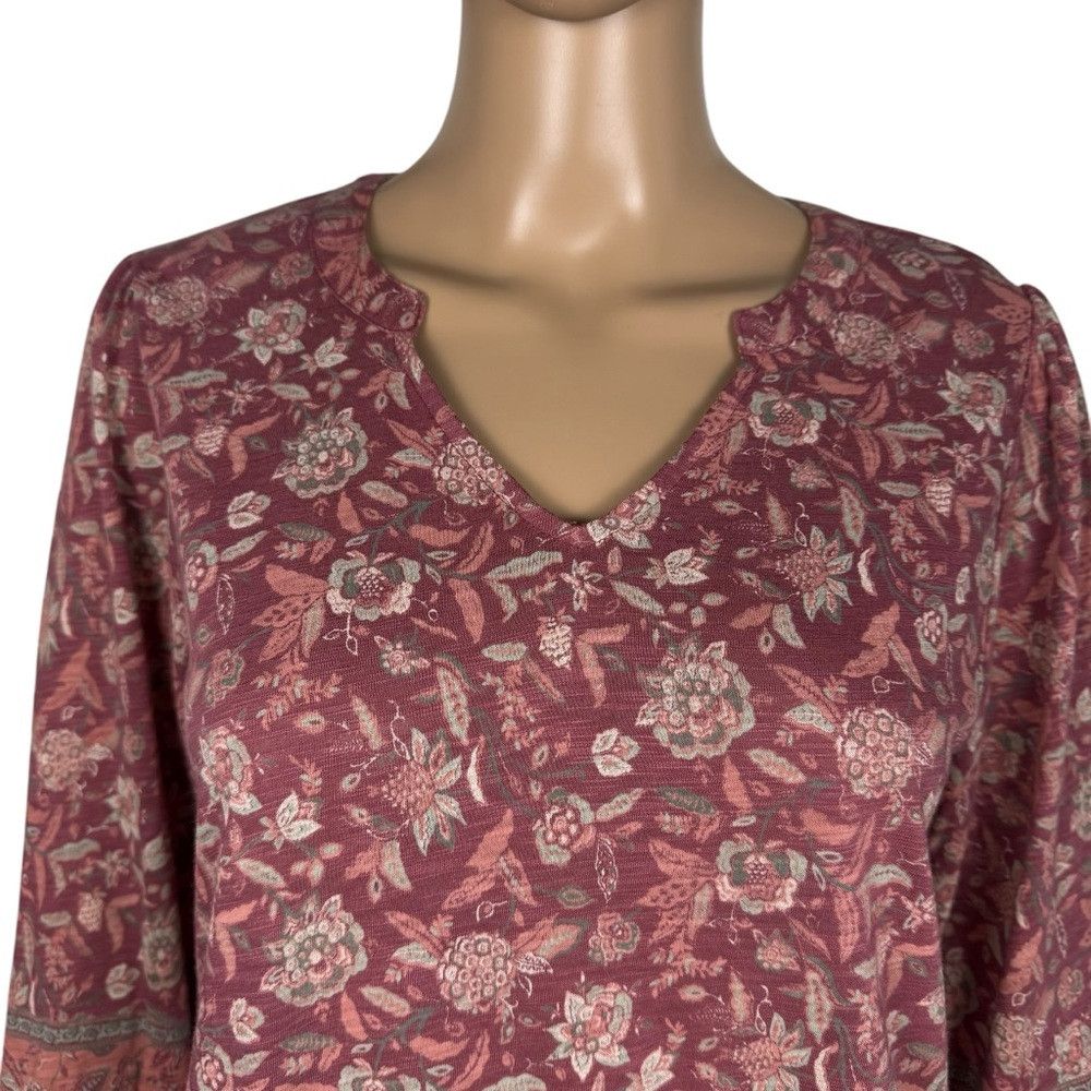 Lucky Brand NWT New $70 Lucky Brand Long Bell Sleeve Floral Top SIze S Size S / US 4 / IT 40 - 2 Thumbnail