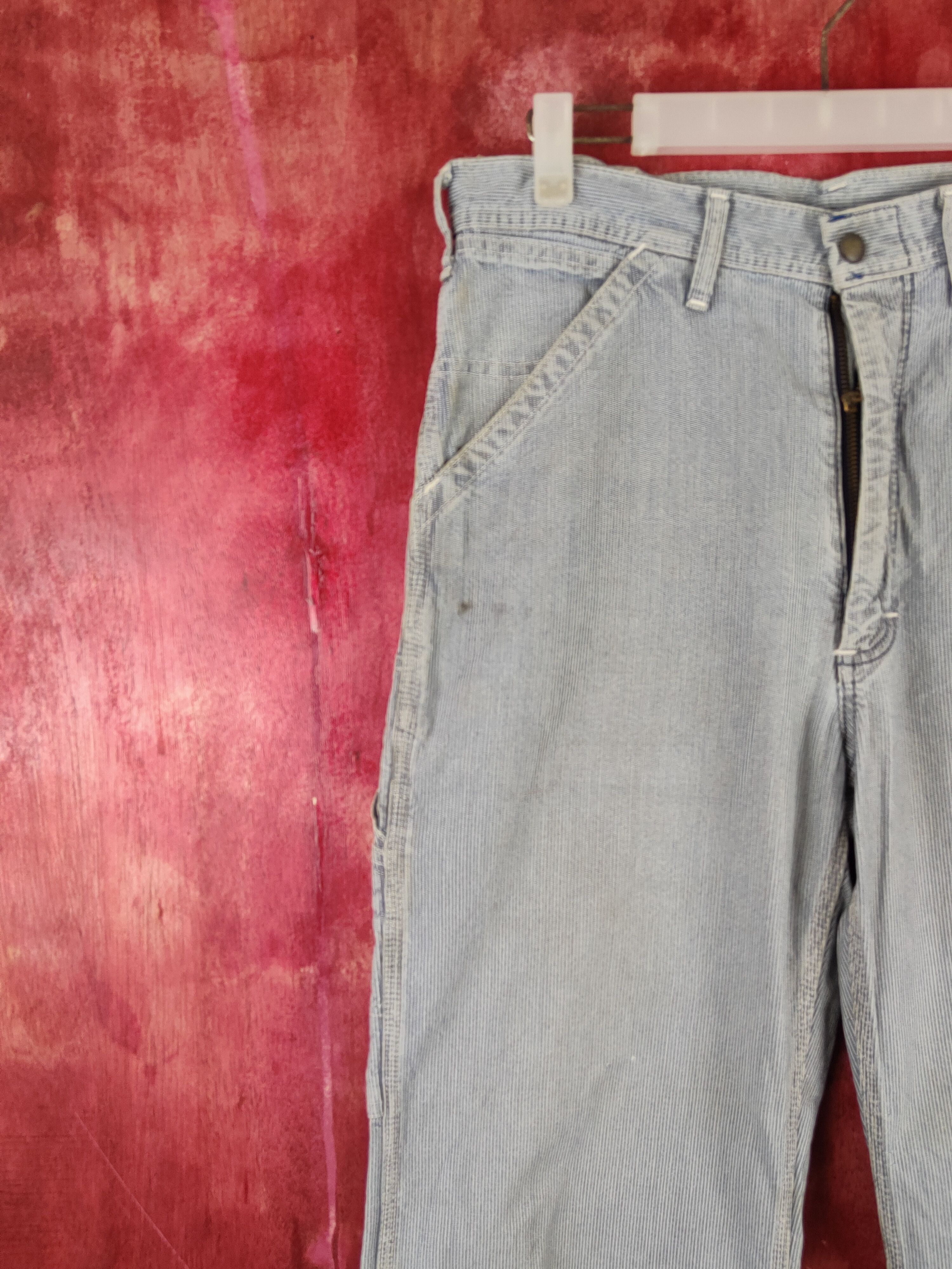 Vintage Lee Blue Faded stripe vintage painter Cargo Pants #S1711 Size US 32 / EU 48 - 3 Thumbnail