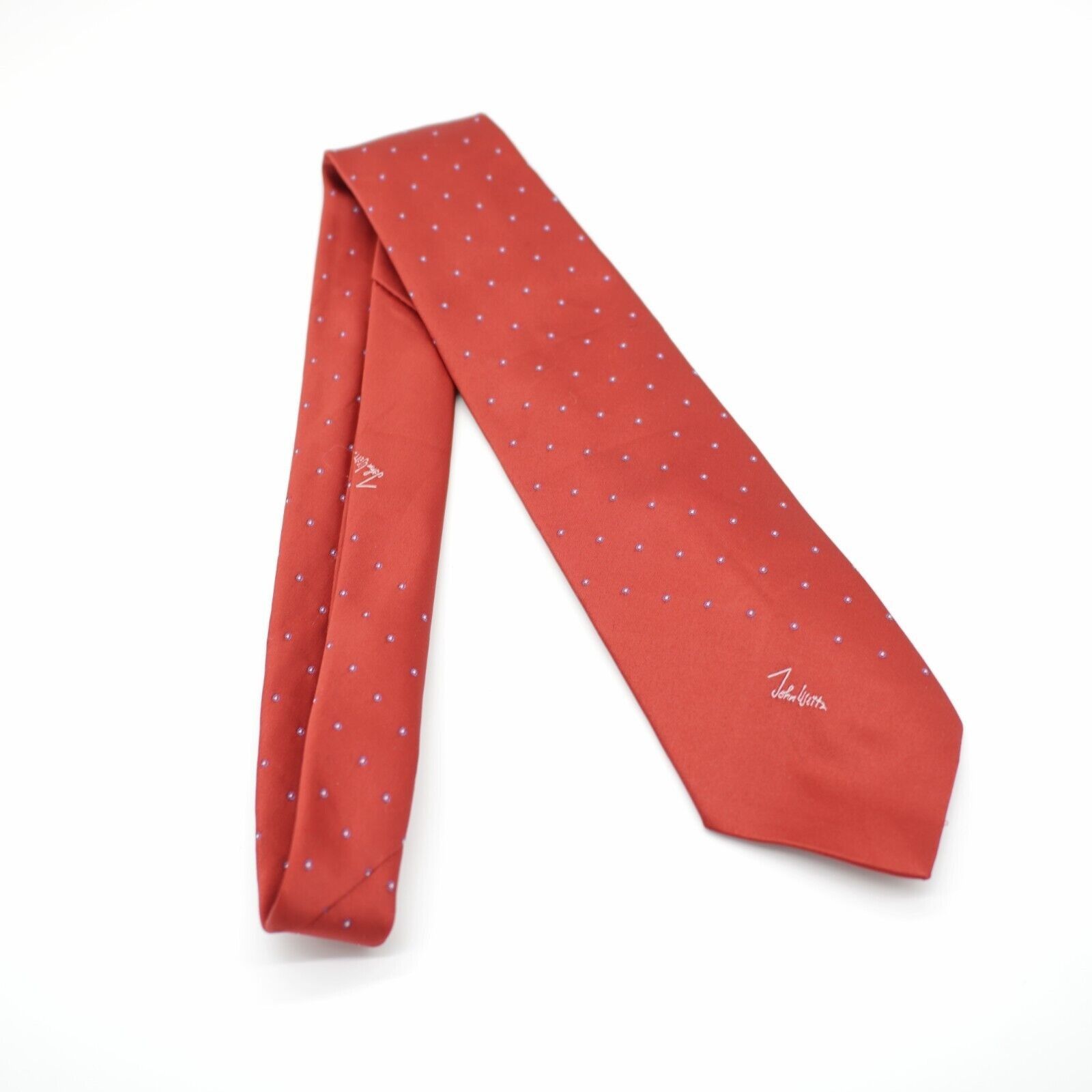 John Weitz John Weitz Signature Red Woven Silk Blend Tie Short Size ONE SIZE - 6 Thumbnail