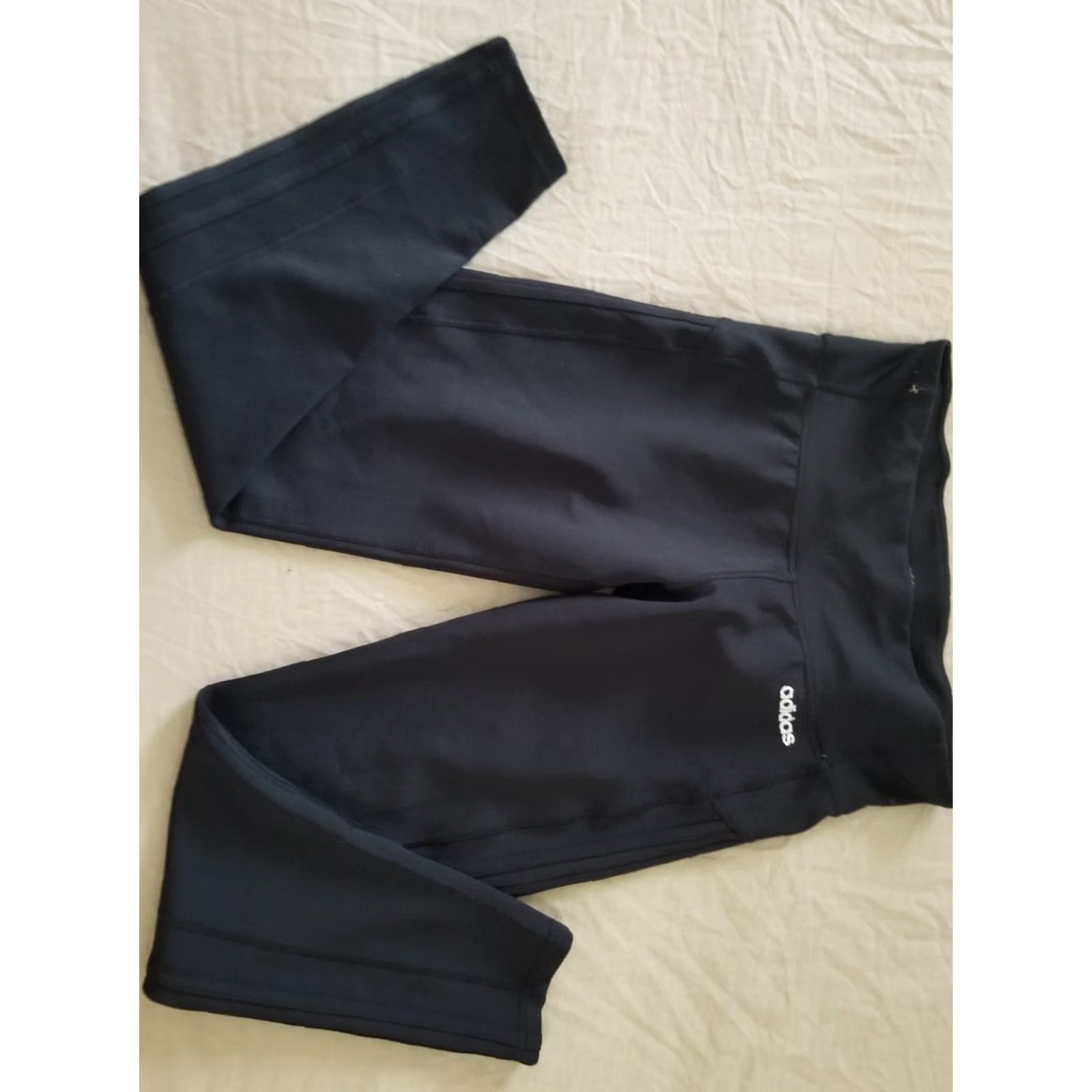 Adidas Womens adidas Pants M Medium Black Athletic Gym Workout Legging Yoga Size 32" / US 10 / IT 46 - 4 Thumbnail