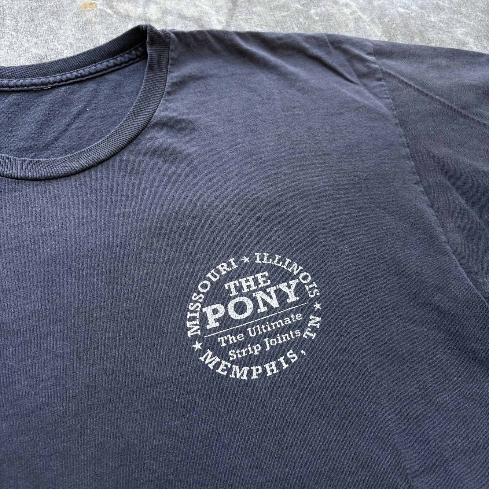 Vintage Vintage Y2K Faded The Pony Strip Joint Funny Quote Sex Shirt Size US L / EU 52-54 / 3 - 4 Thumbnail