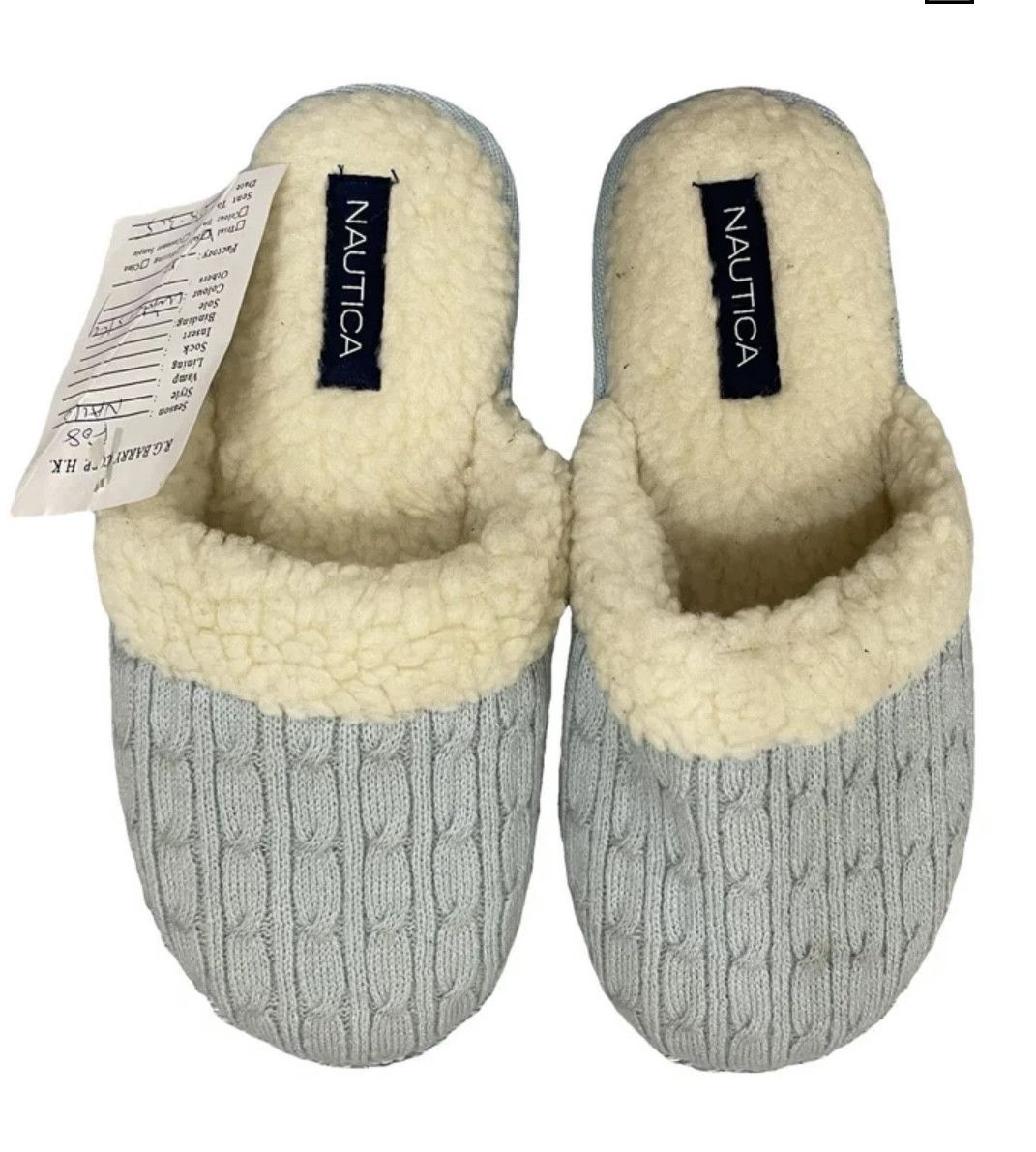 Nautica Cable Knit Design Winter Slippers Size US 6 / IT 36 - 1 Thumbnail