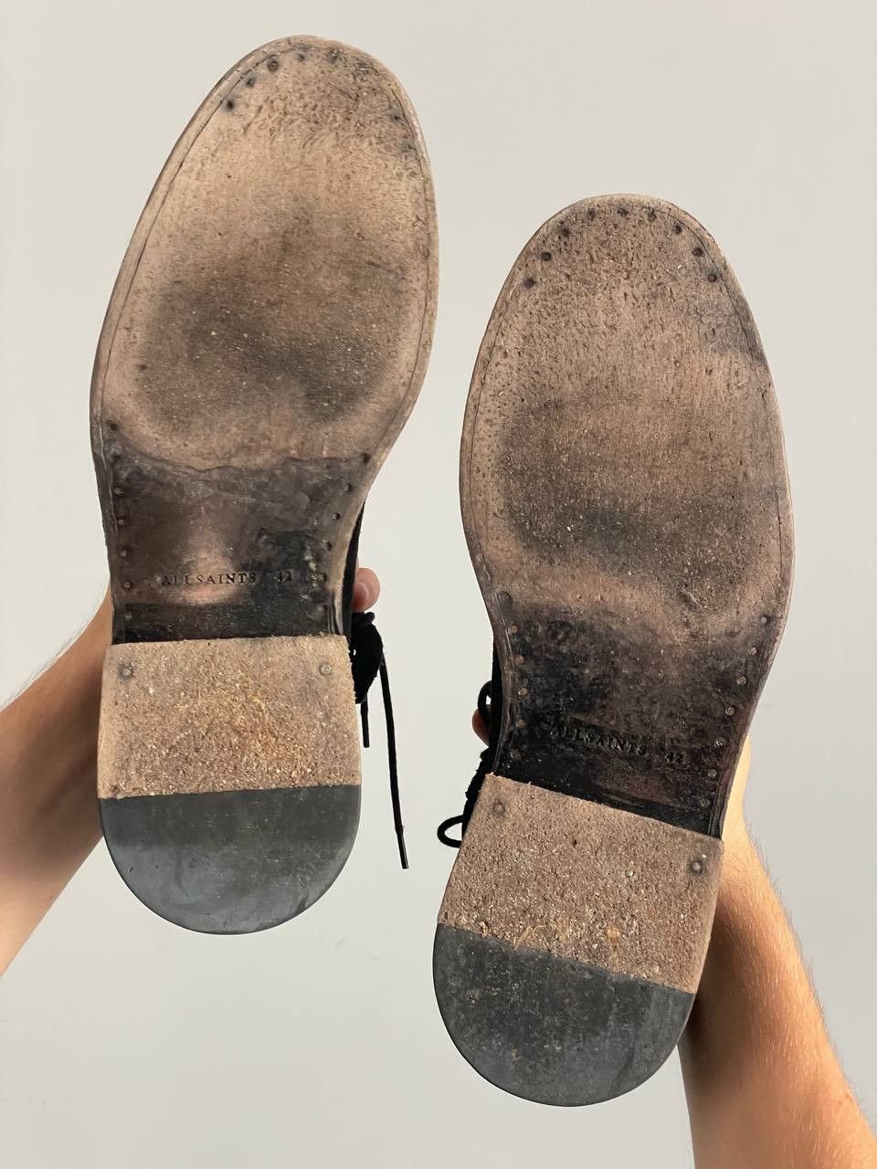 Allsaints AllSaints Trent Calf Suede Leather Metal Studs Ankle Boots Size US 9 / EU 42 - 5 Thumbnail