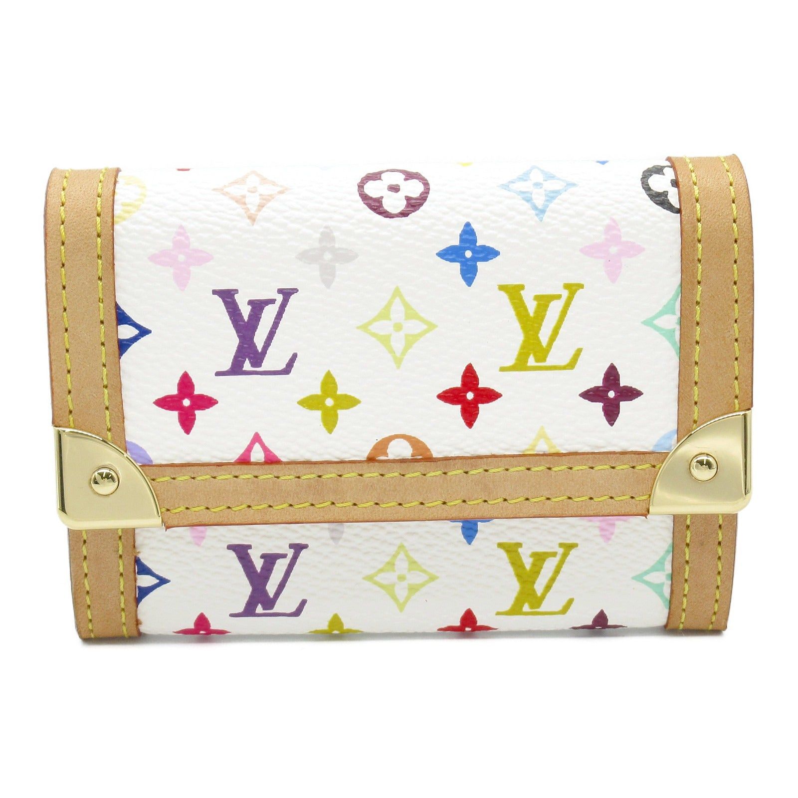 Louis Vuitton Louis Vuitton Porto-Montana Coin Purse Coated Canvas Monogram Multicolor White Bron Size ONE SIZE - 1 Thumbnail