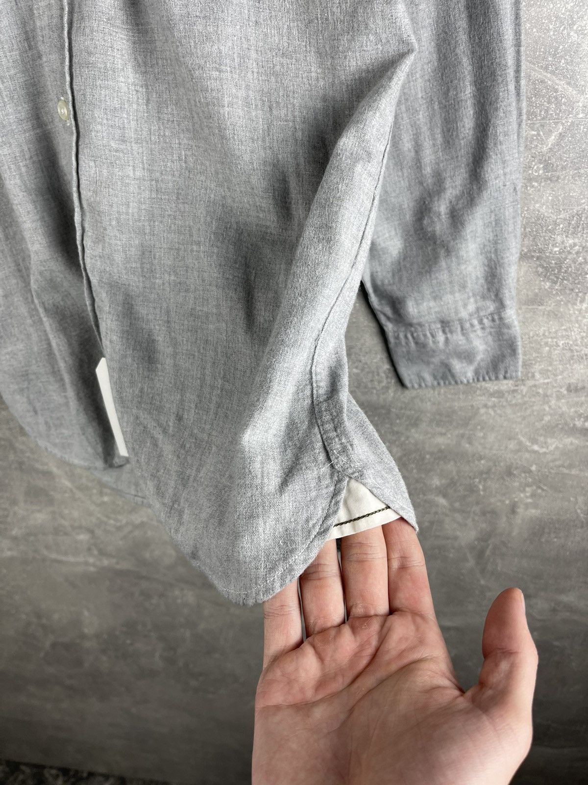 Universal Works Universal Works Brushed Herringbone Shirt Grey Cotton Size US M / EU 48-50 / 2 - 8 Thumbnail
